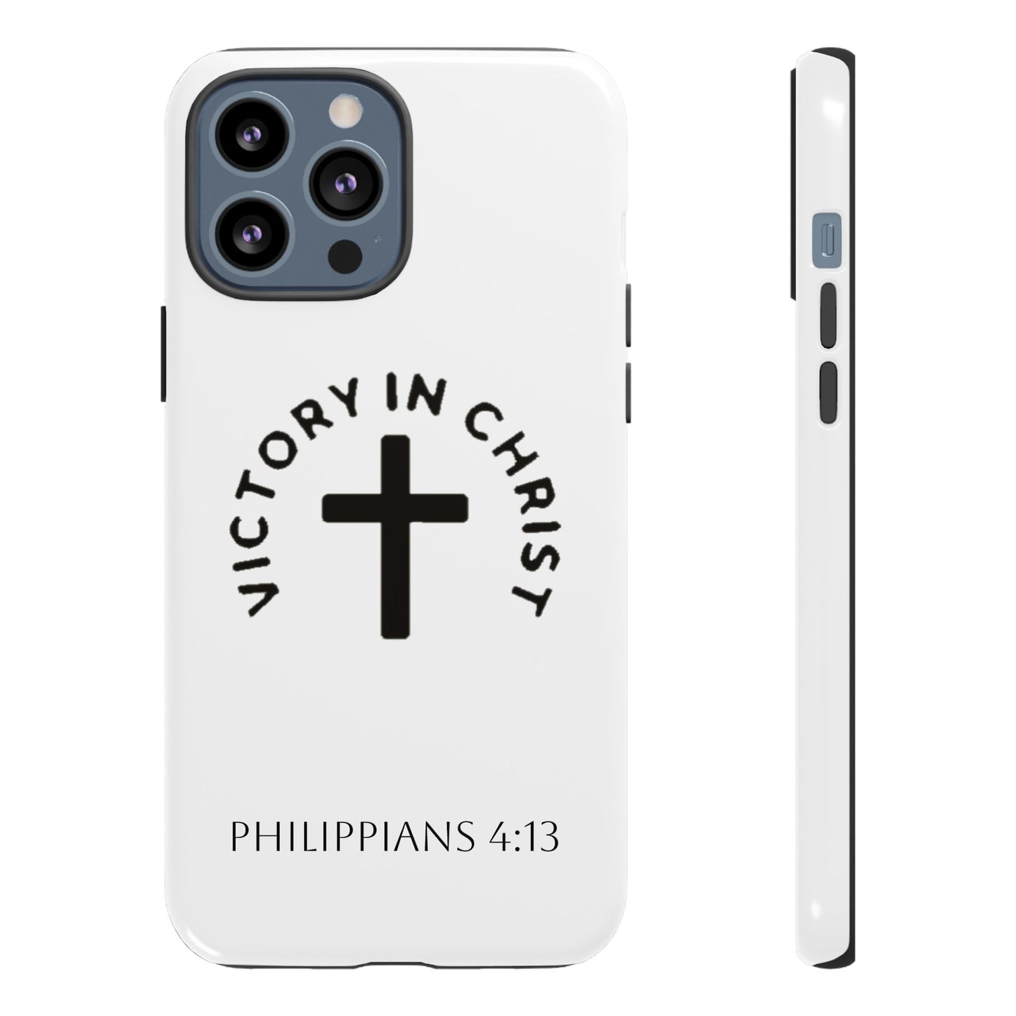 Inspirational Phone Case - Philippians 4:13 Cross Design