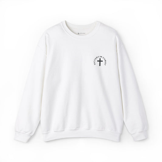 Unisex 'Victory in Christ' Crewneck Sweatshirt - Comfortable Apparel