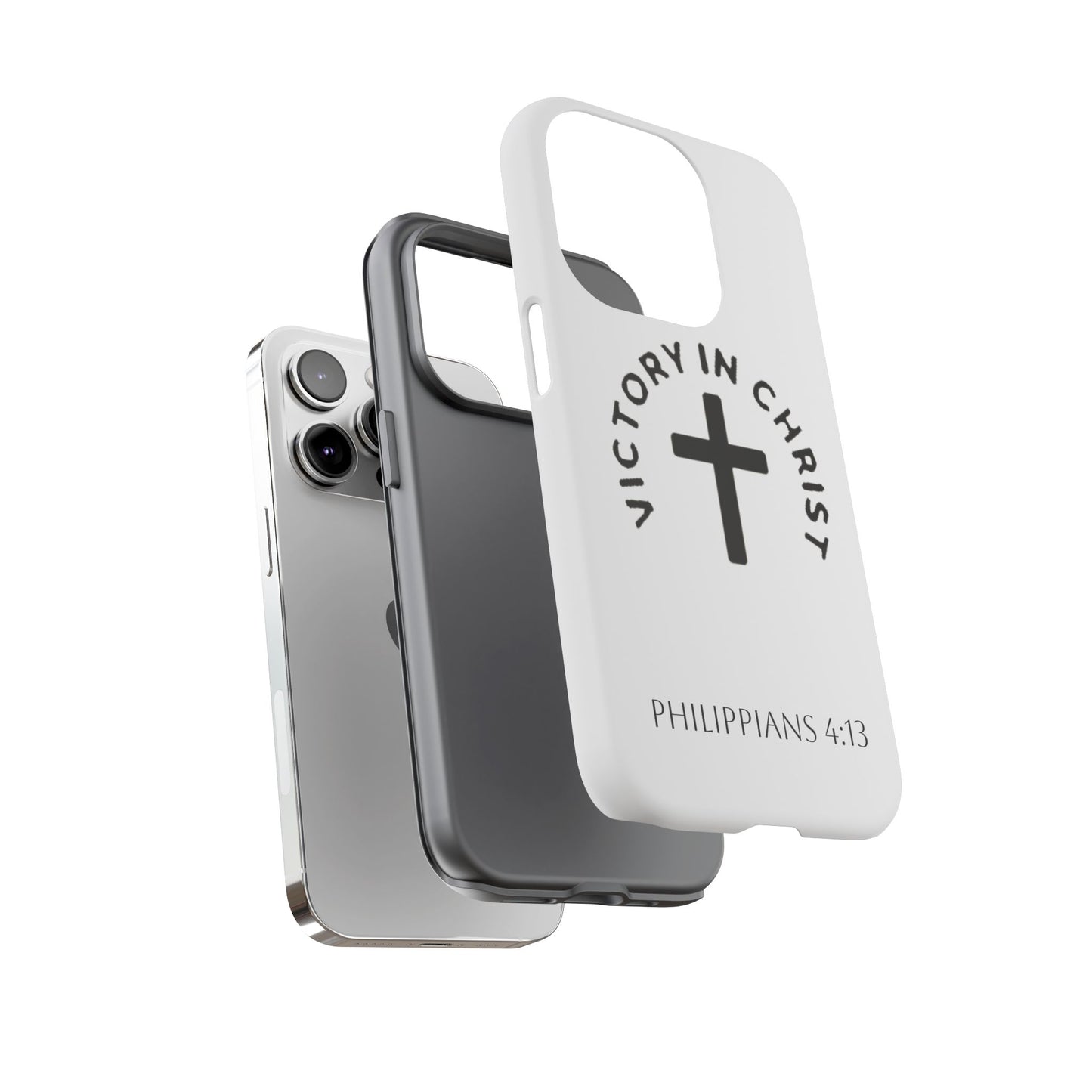 Inspirational Phone Case - Philippians 4:13 Cross Design