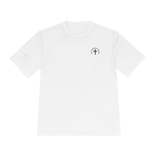 Copy of Victory in Christ Minimal Logo Unisex Moisture Wicking Tee