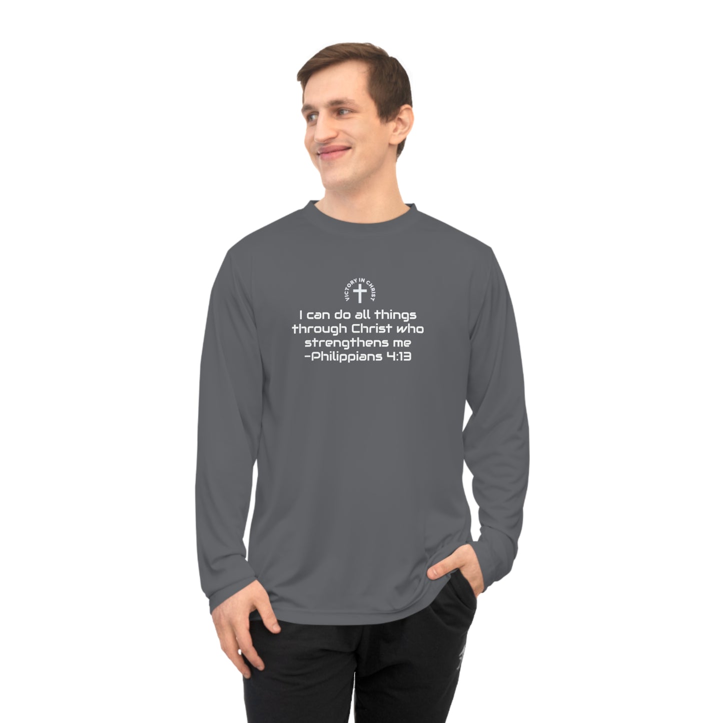 Philippians 4:13 Performance Long Sleeve Shirt