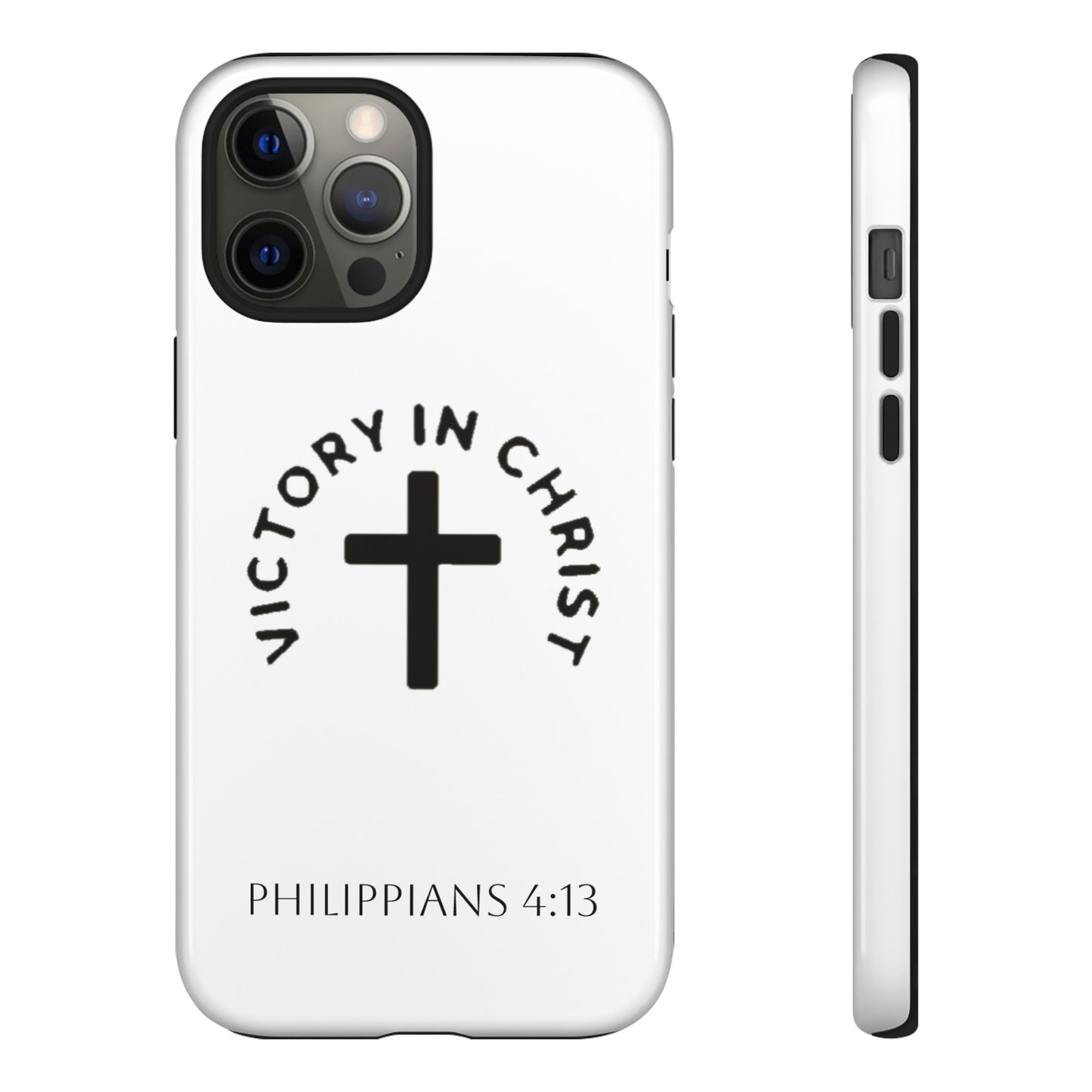 Inspirational Phone Case - Philippians 4:13 Cross Design