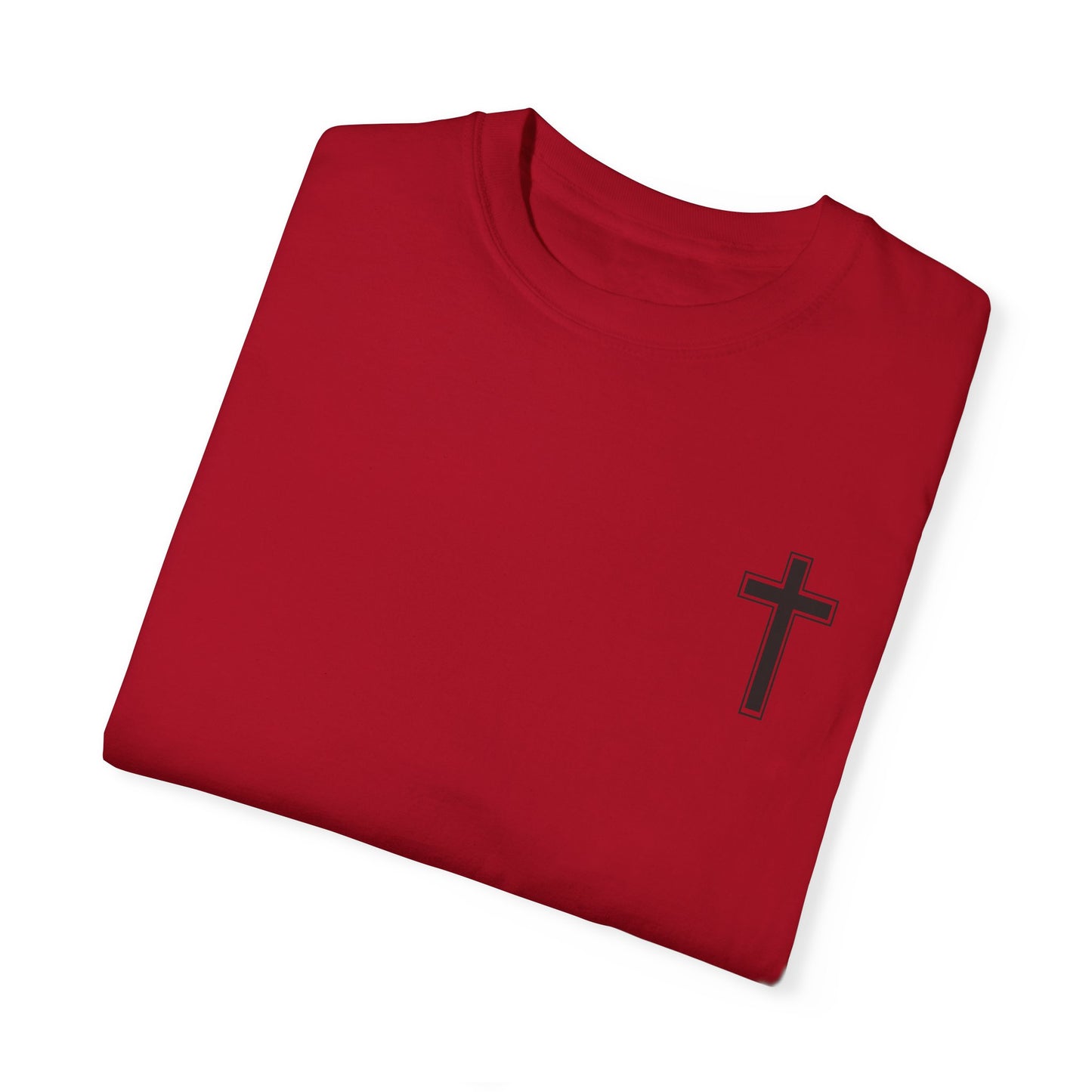 Unisex Garment-Dyed T-Shirt with Christ Illustration