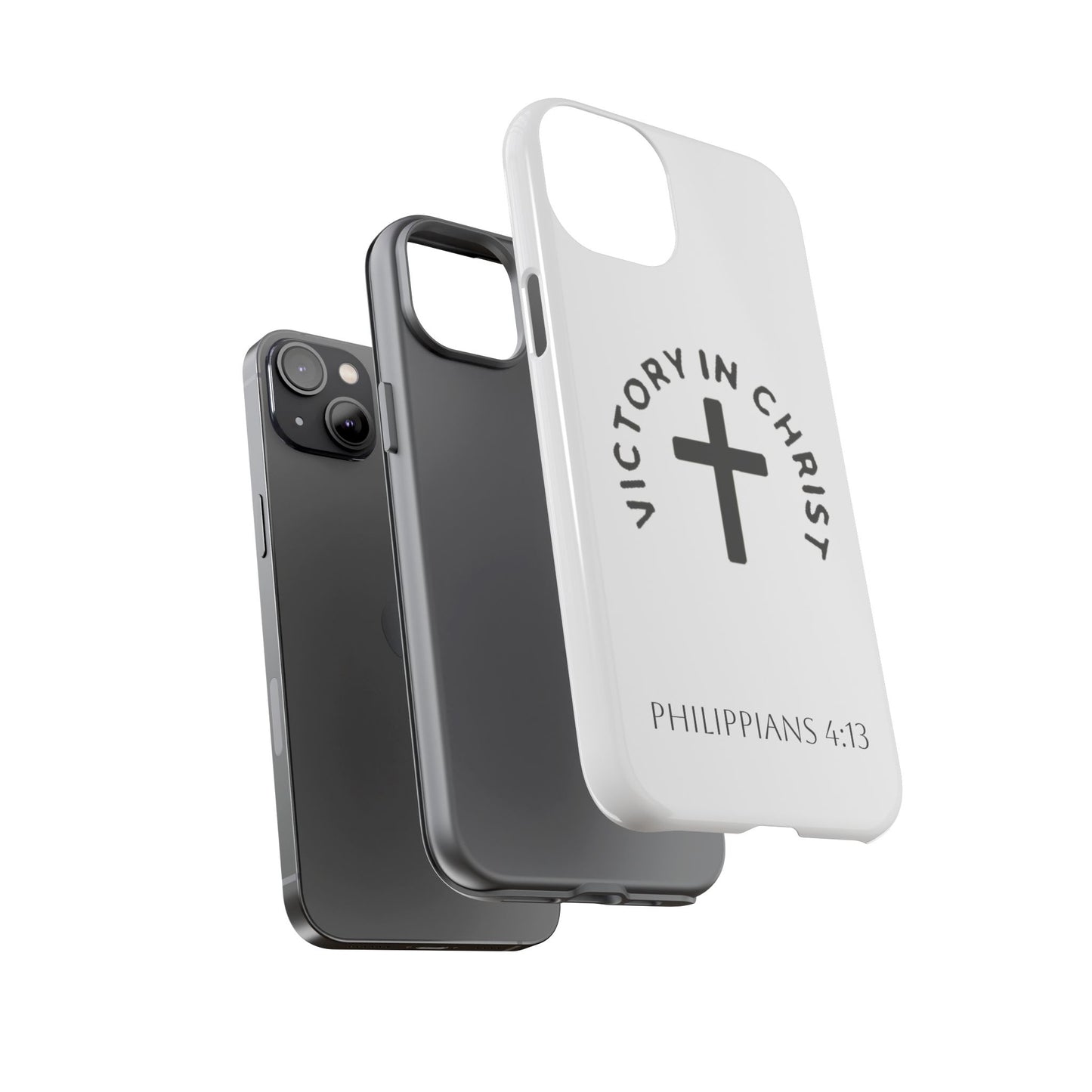 Inspirational Phone Case - Philippians 4:13 Cross Design