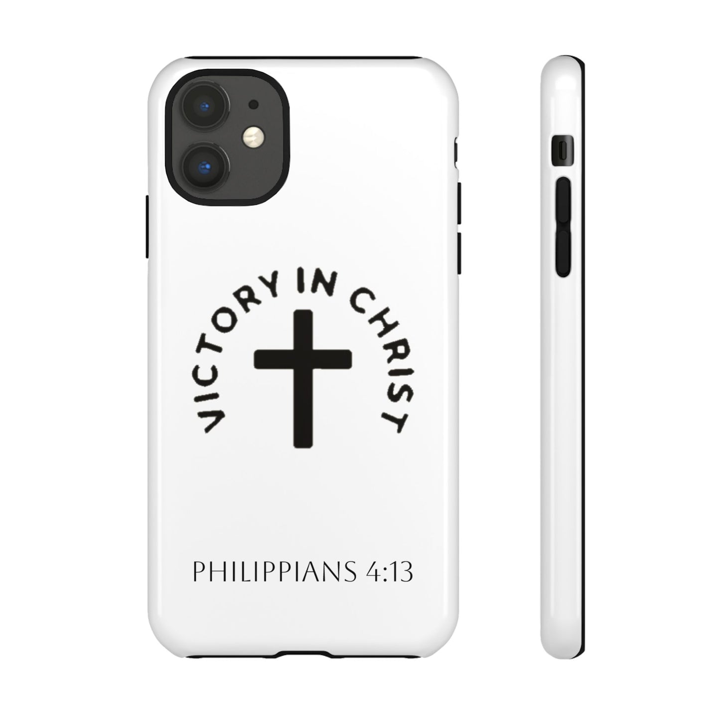 Inspirational Phone Case - Philippians 4:13 Cross Design