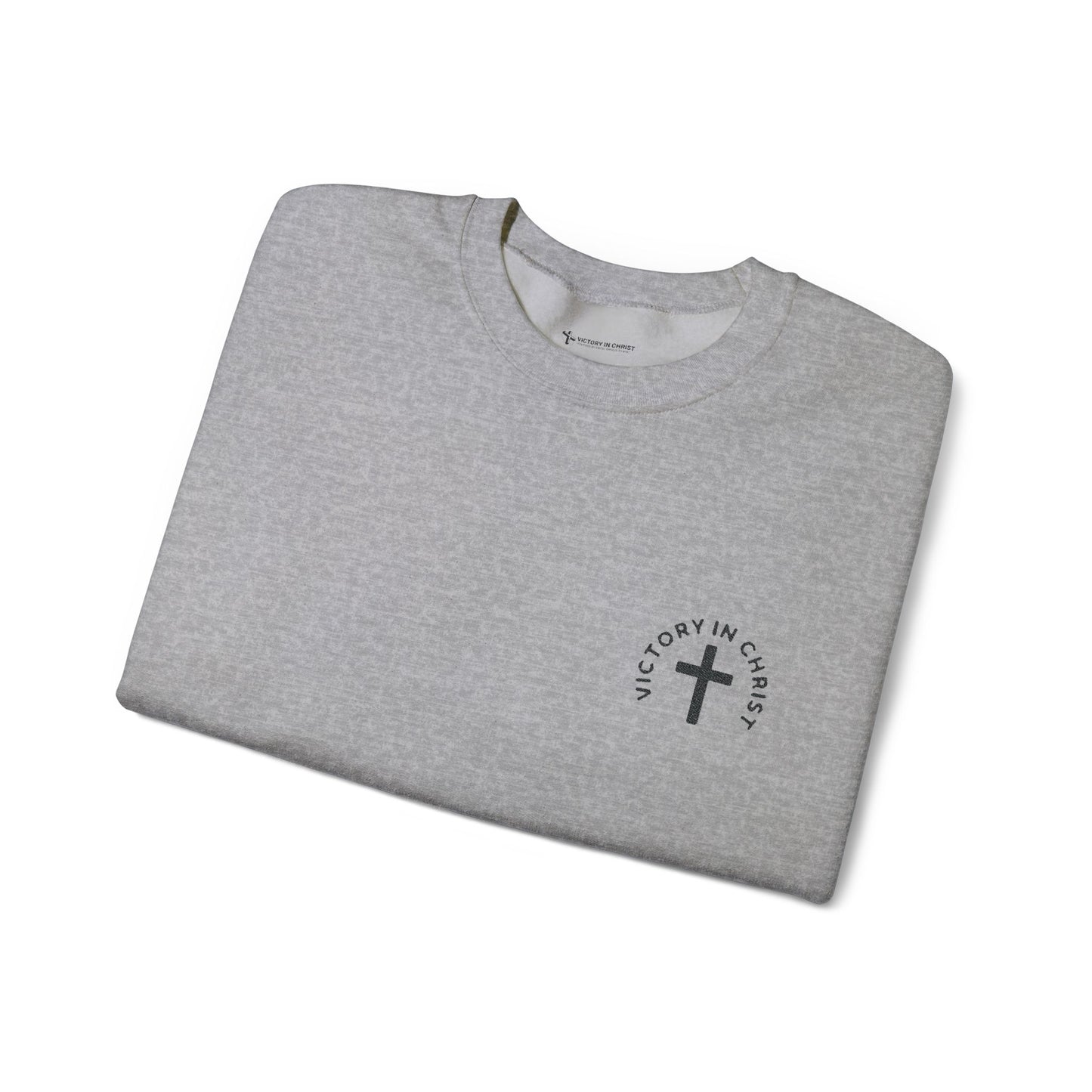 Unisex 'Victory in Christ' Crewneck Sweatshirt - Comfortable Apparel