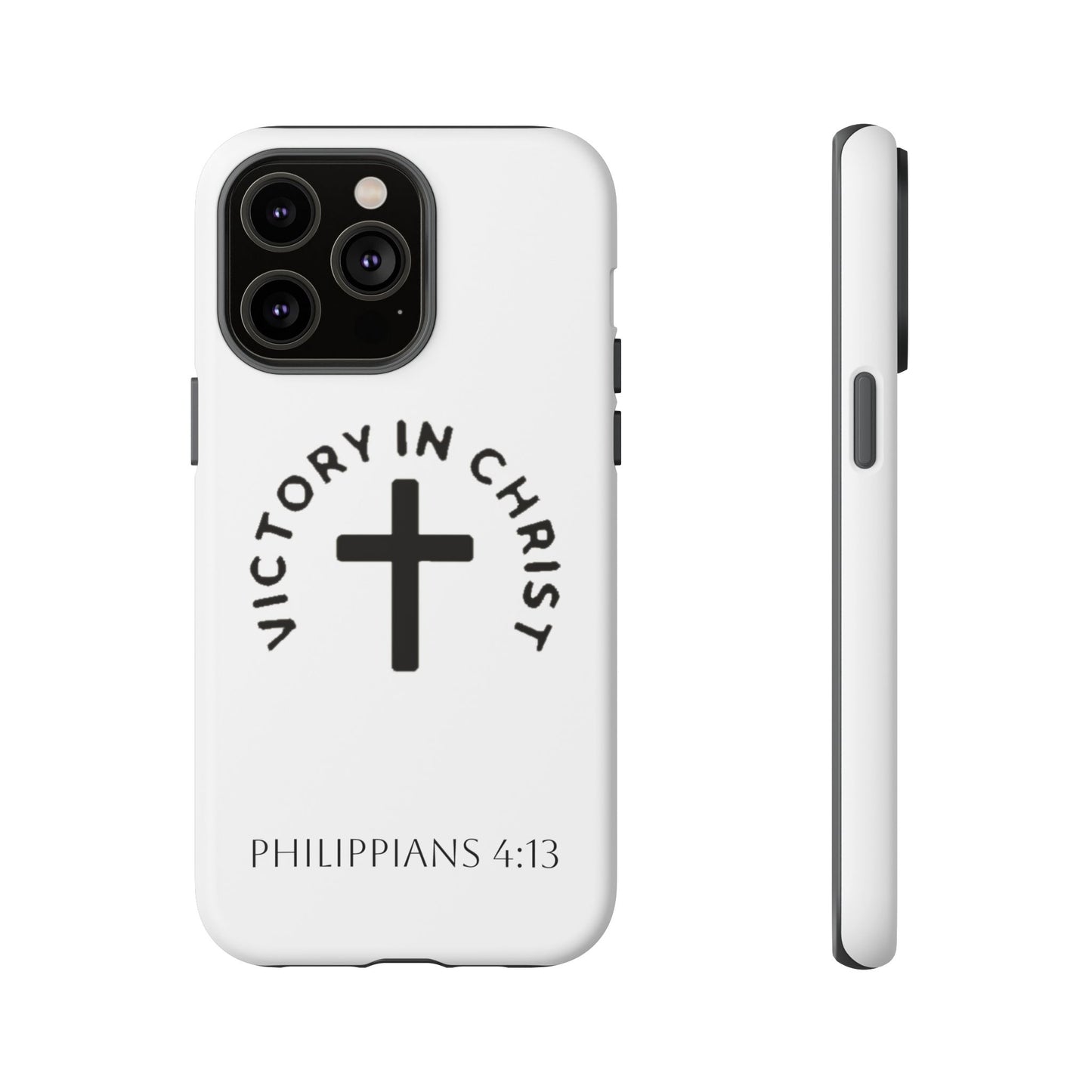 Inspirational Phone Case - Philippians 4:13 Cross Design