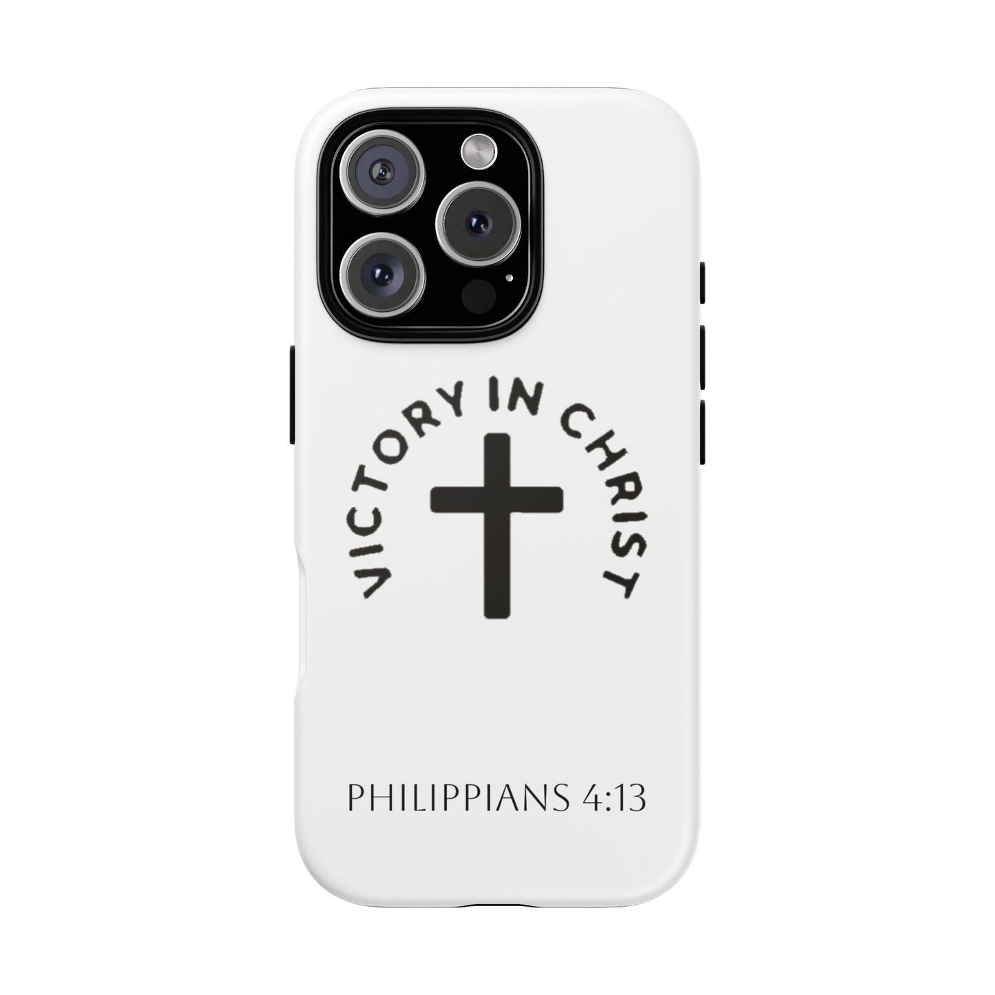 Inspirational Phone Case - Philippians 4:13 Cross Design