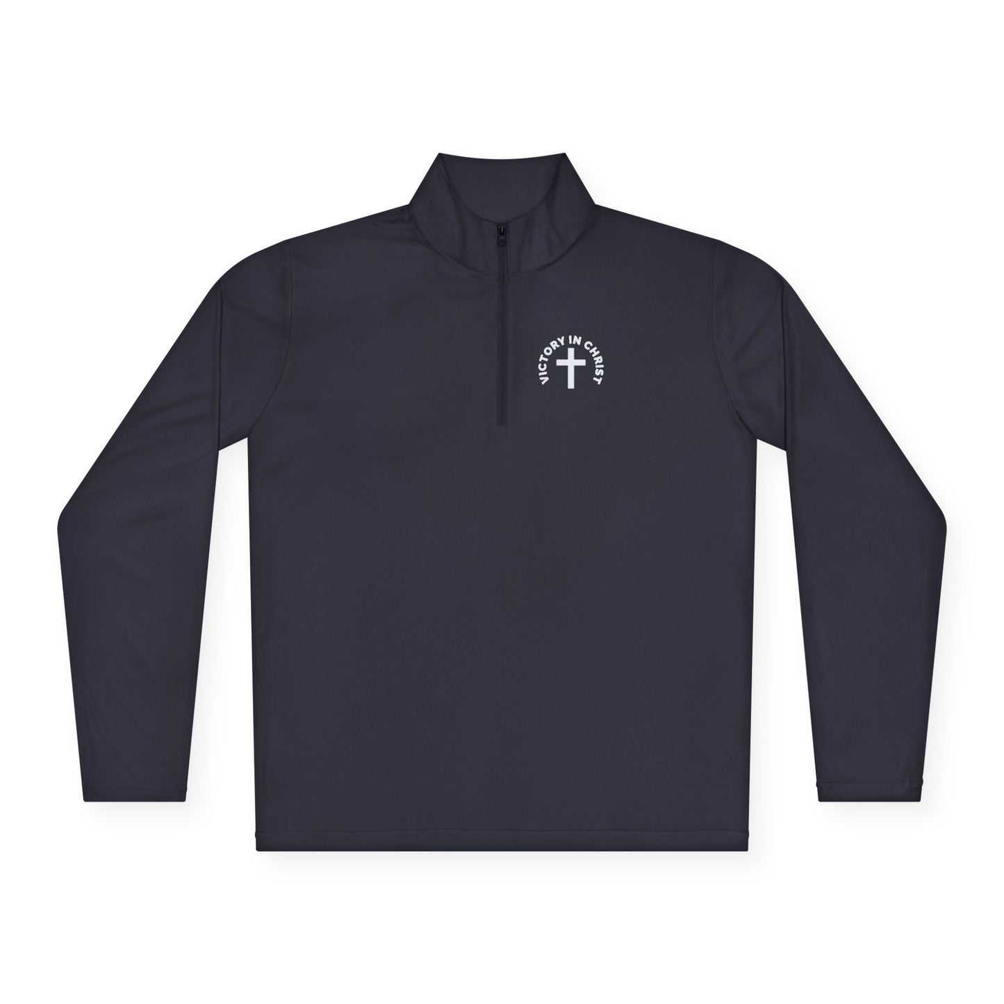 Unisex " Victory in Christ" Quarter-Zip Pullover - Stylish Comfort for Year-Round Adventures