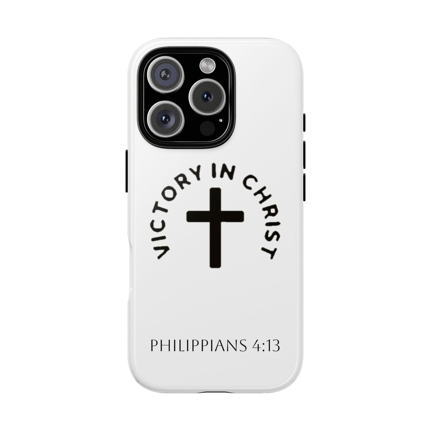 Inspirational Phone Case - Philippians 4:13 Cross Design