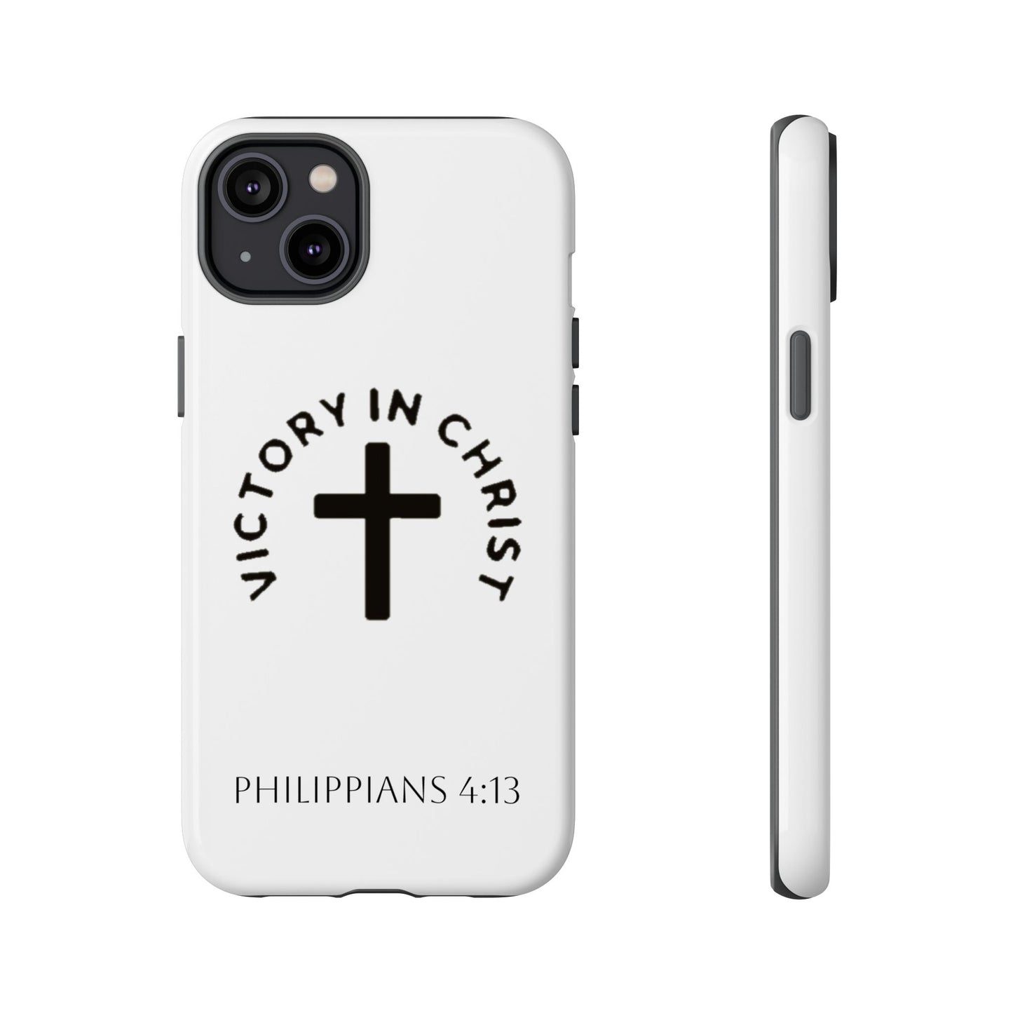 Inspirational Phone Case - Philippians 4:13 Cross Design