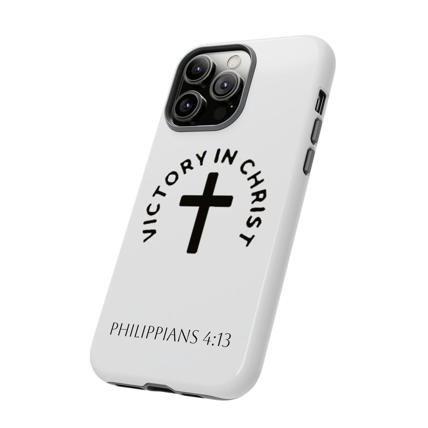 Inspirational Phone Case - Philippians 4:13 Cross Design