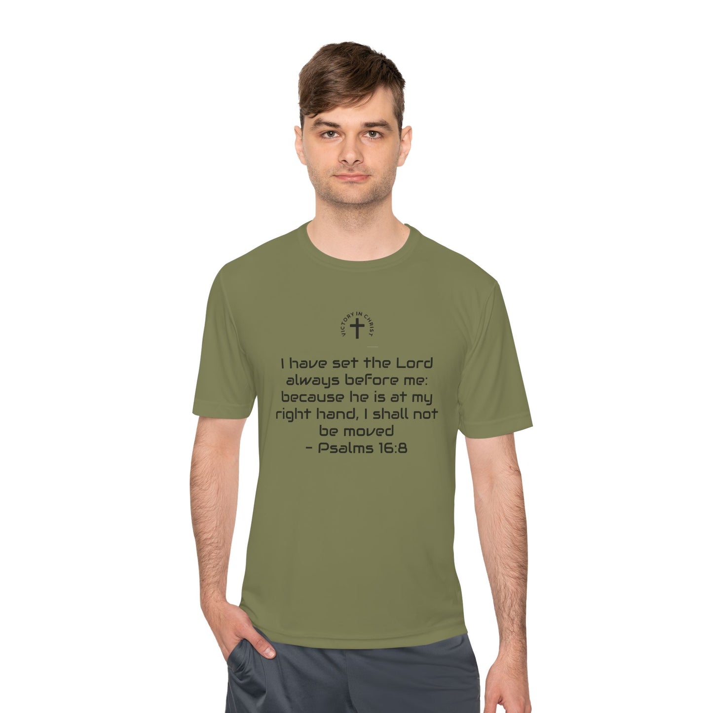 Psalms 16:8 Moisture Wicking Tee