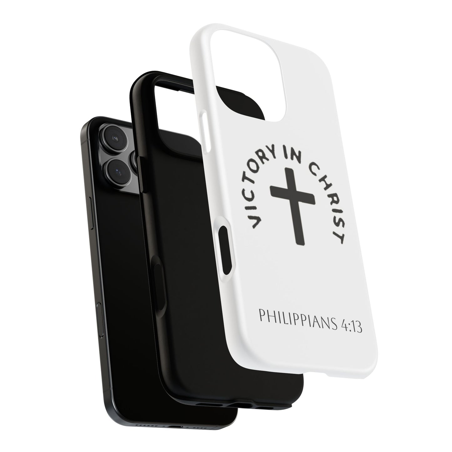 Inspirational Phone Case - Philippians 4:13 Cross Design