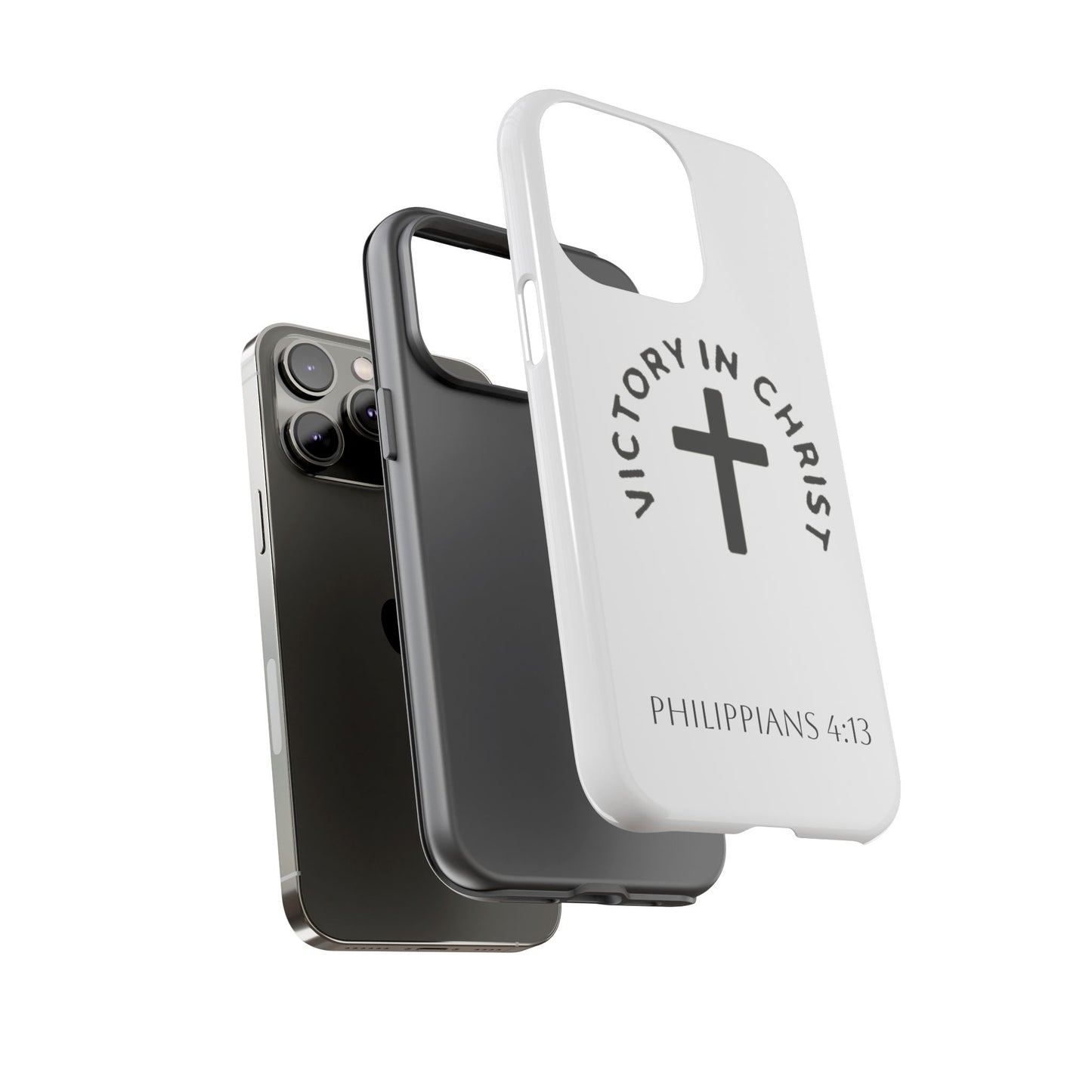 Inspirational Phone Case - Philippians 4:13 Cross Design