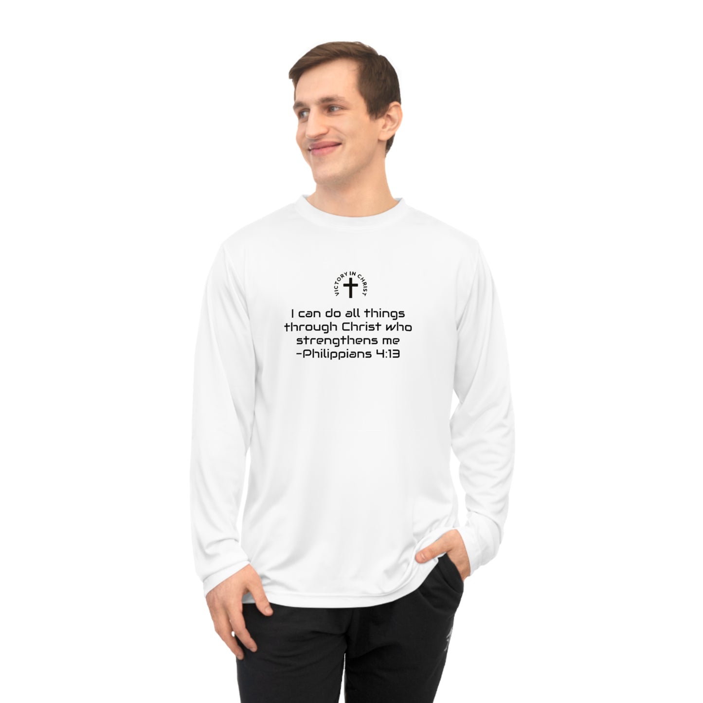 Philippians 4:13 Performance Long Sleeve Shirt