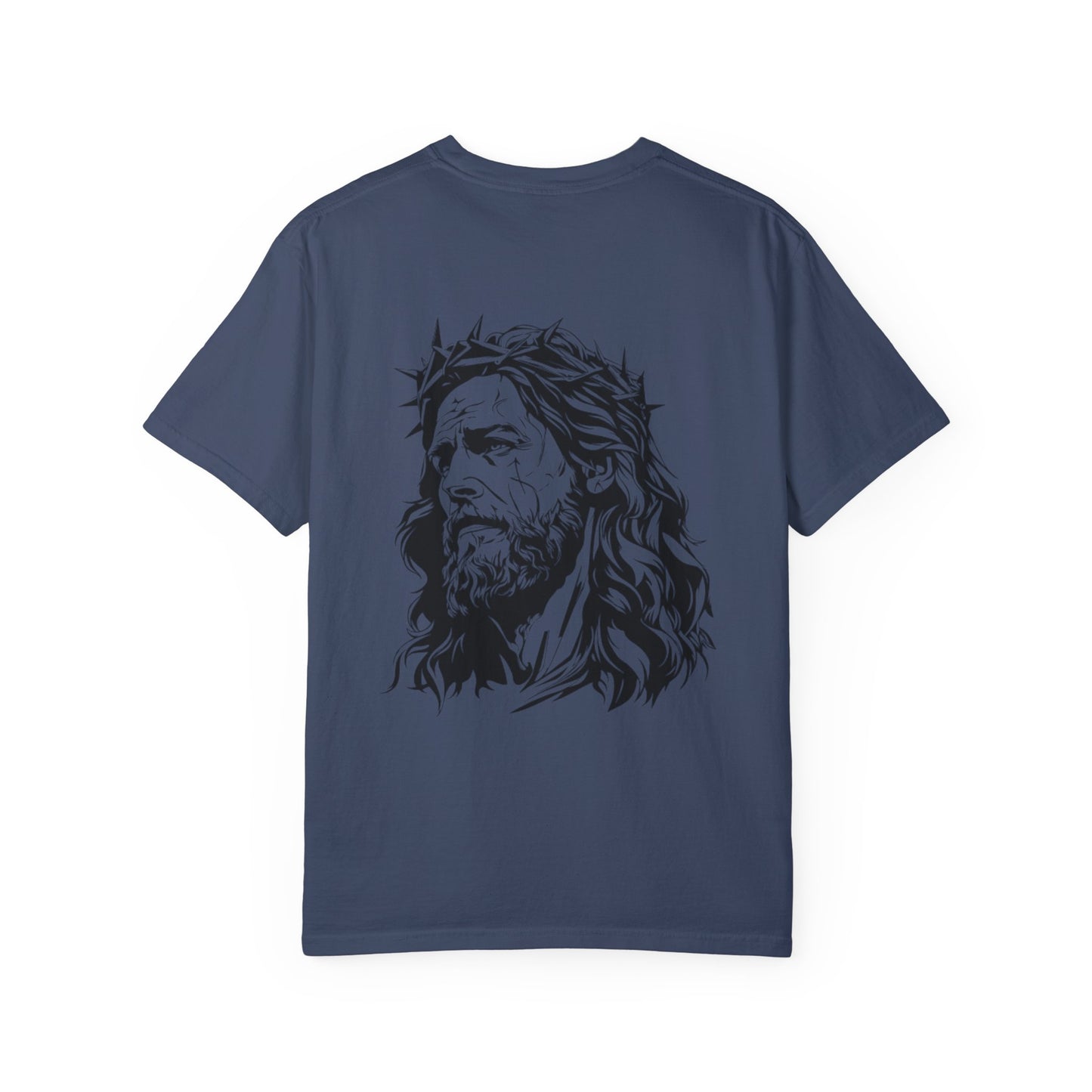 Unisex Garment-Dyed T-Shirt with Christ Illustration