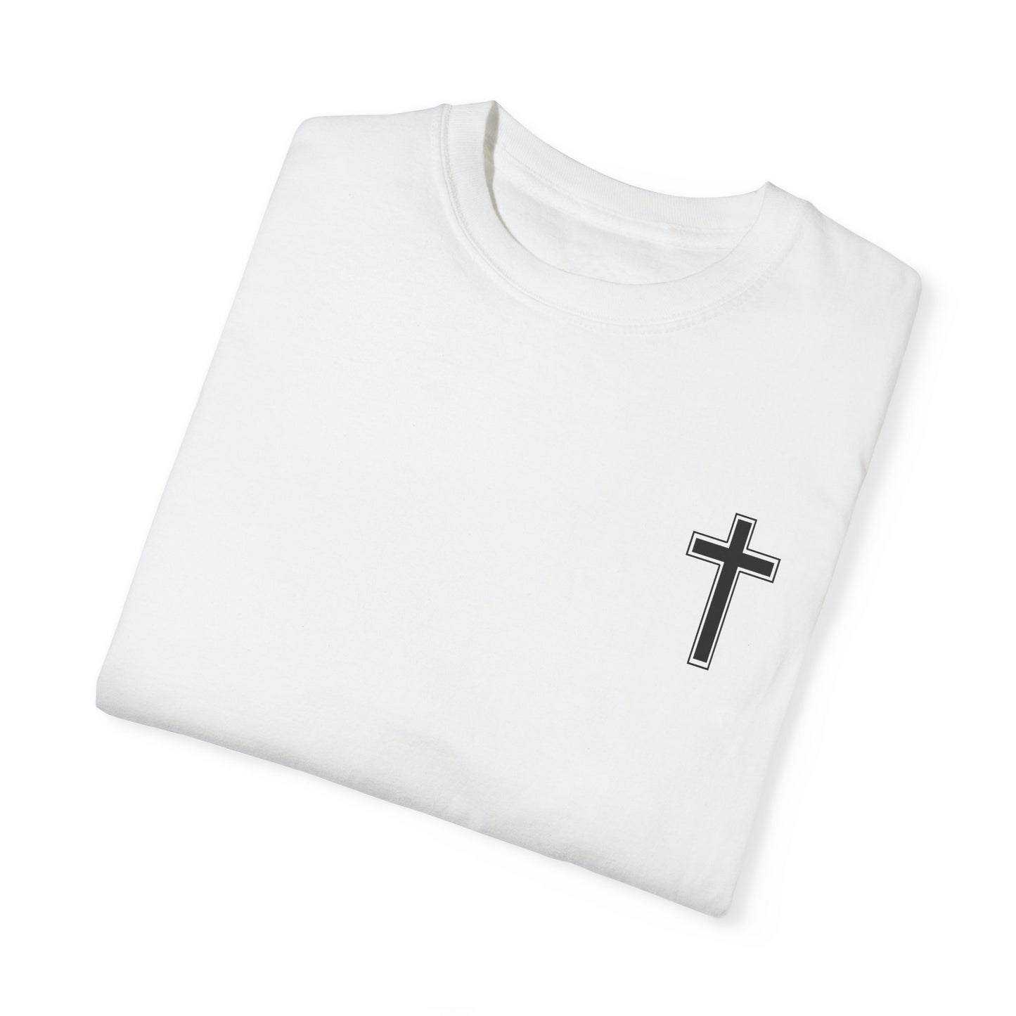 Unisex Garment-Dyed T-Shirt with Christ Illustration