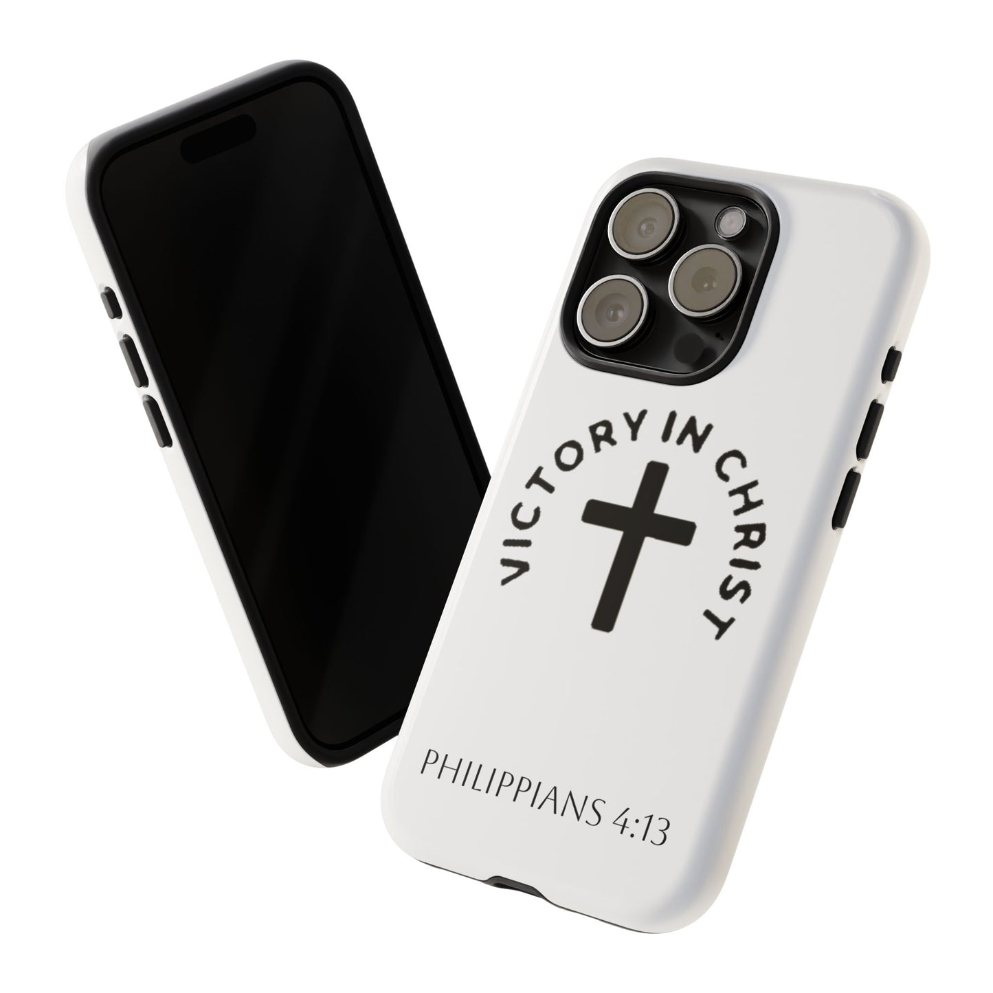 Inspirational Phone Case - Philippians 4:13 Cross Design