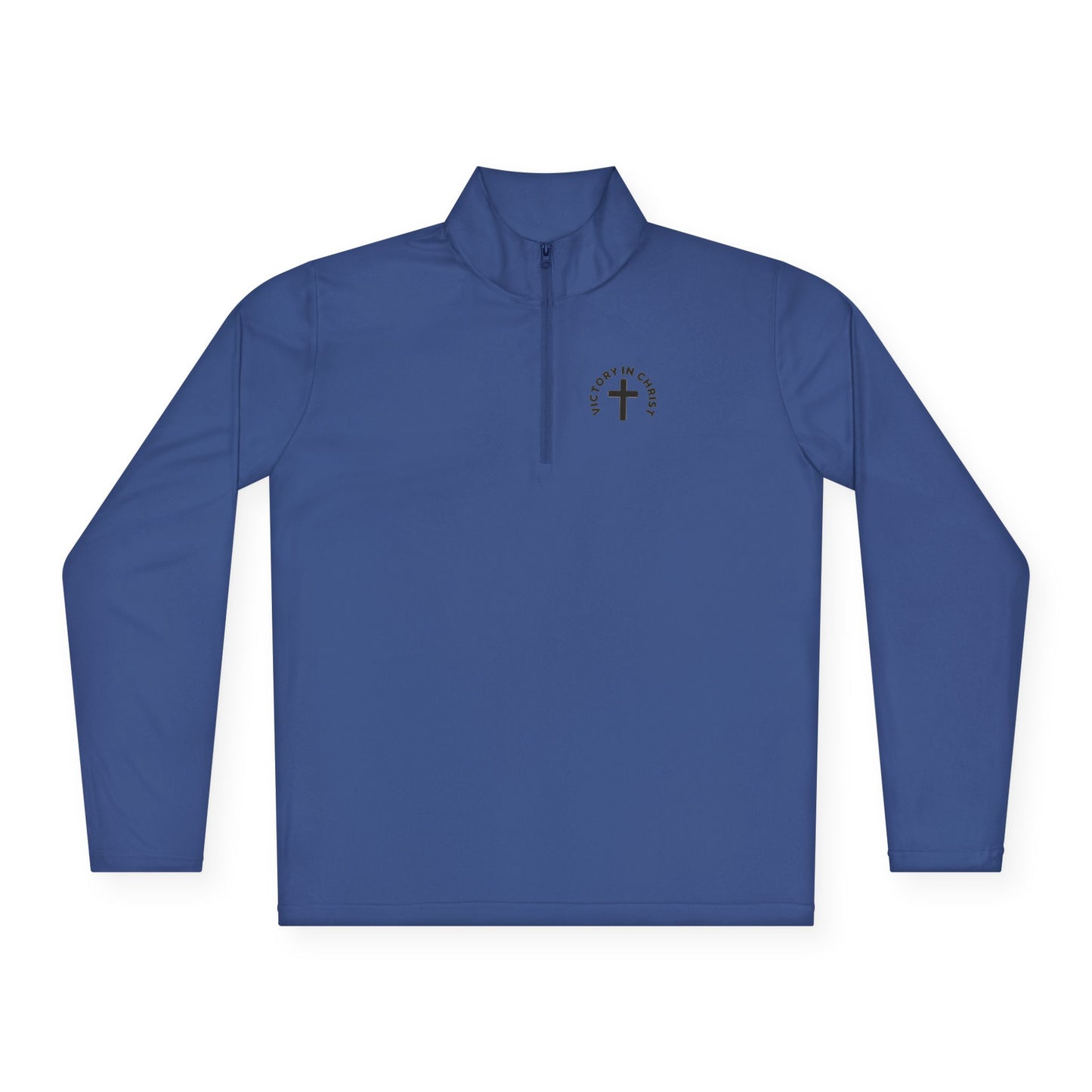 Unisex " Victory in Christ" Quarter-Zip Pullover - Stylish Comfort for Year-Round Adventures