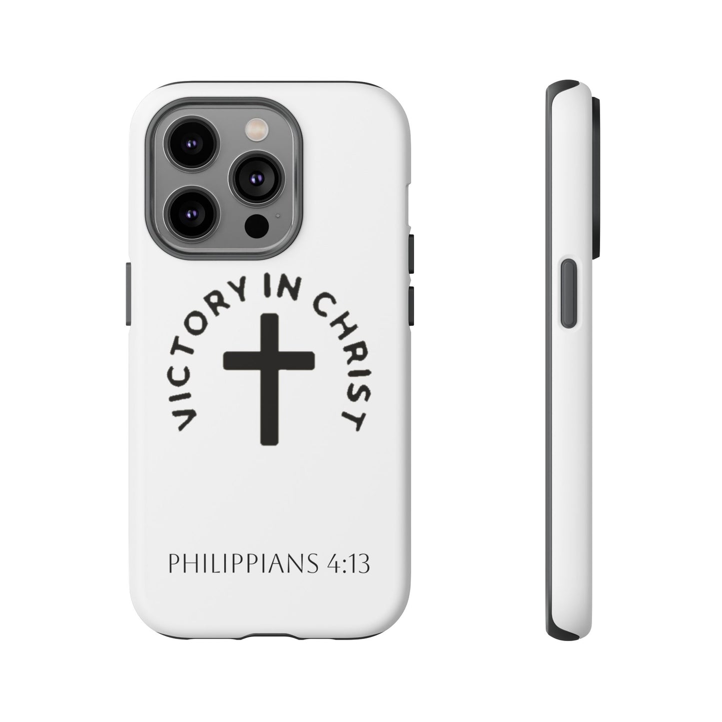 Inspirational Phone Case - Philippians 4:13 Cross Design