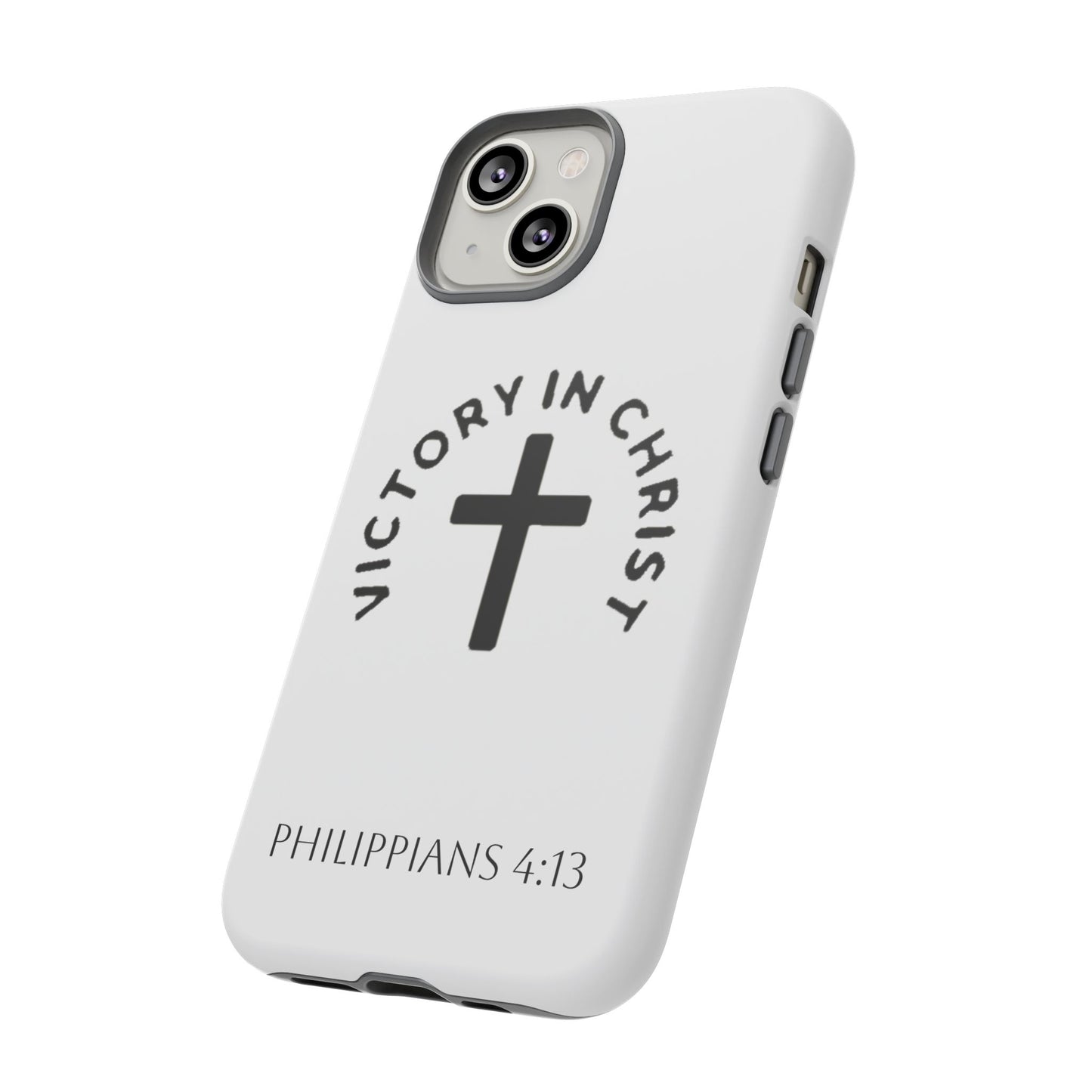 Inspirational Phone Case - Philippians 4:13 Cross Design