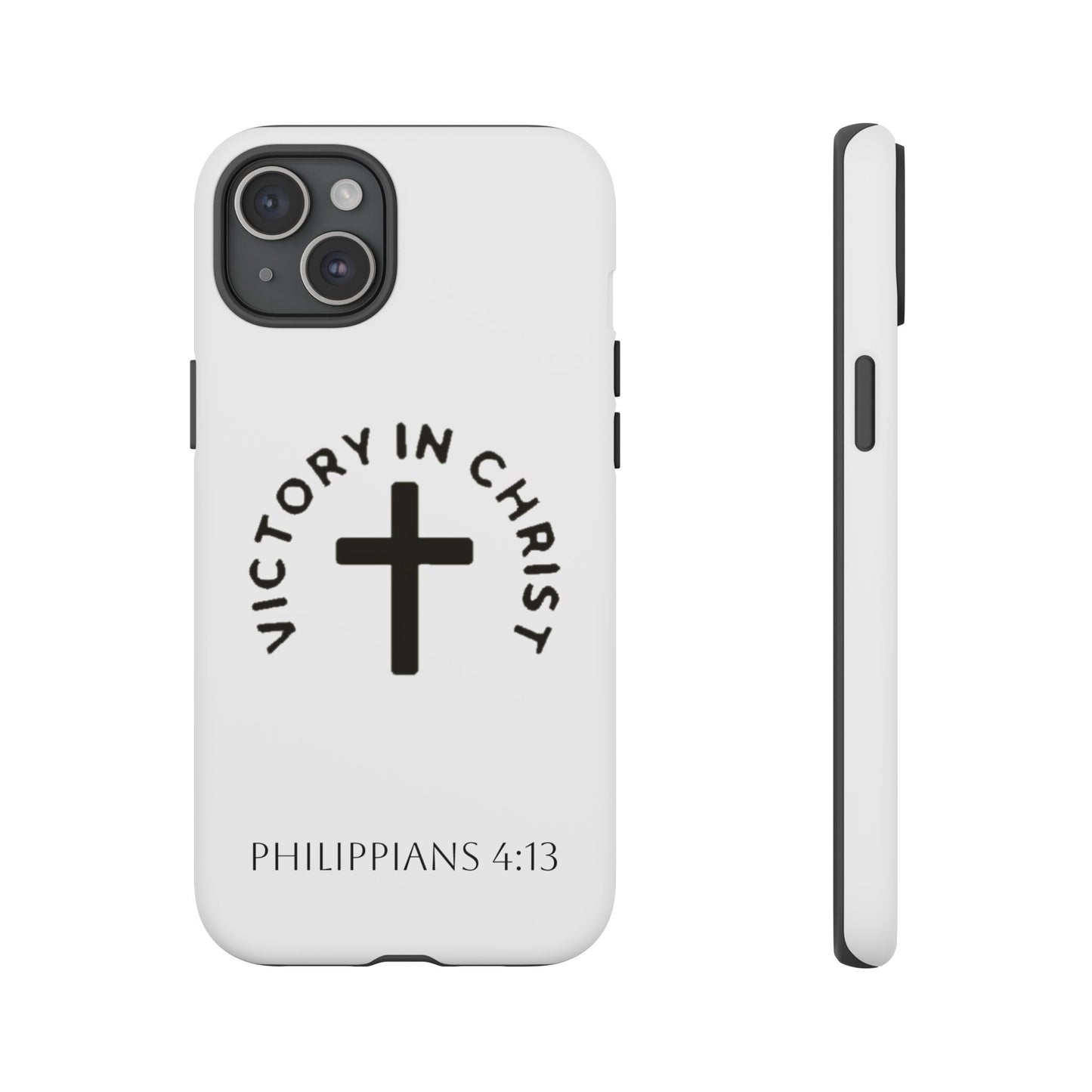 Inspirational Phone Case - Philippians 4:13 Cross Design