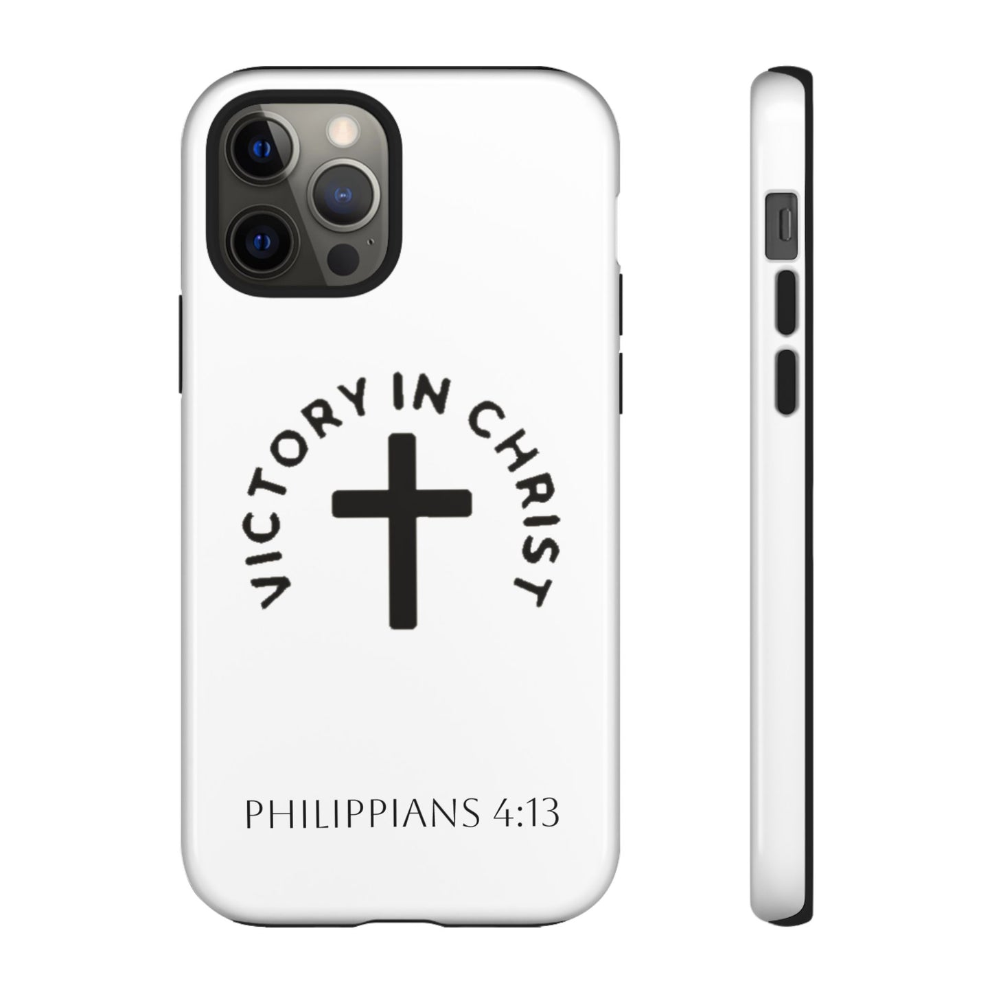 Inspirational Phone Case - Philippians 4:13 Cross Design