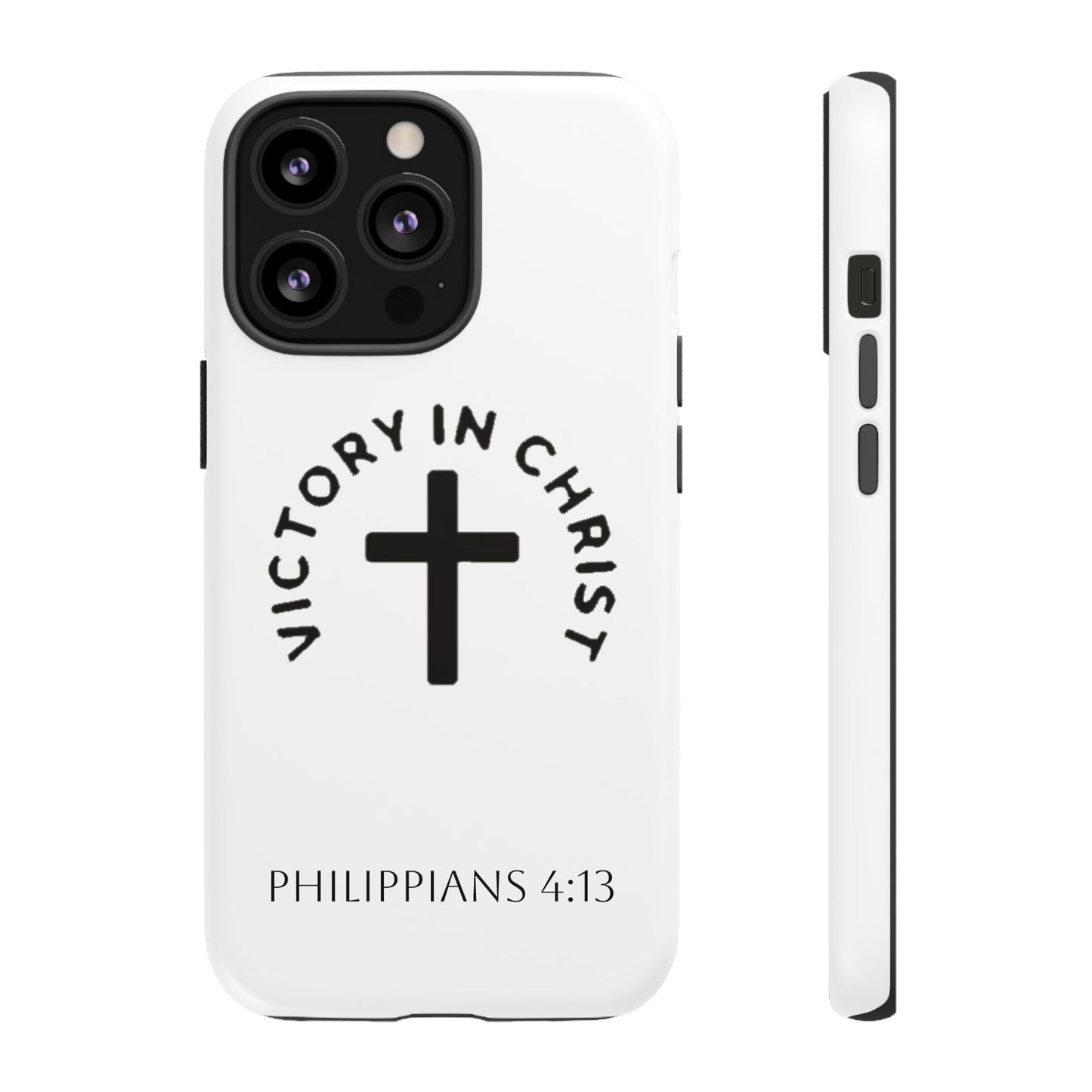 Inspirational Phone Case - Philippians 4:13 Cross Design