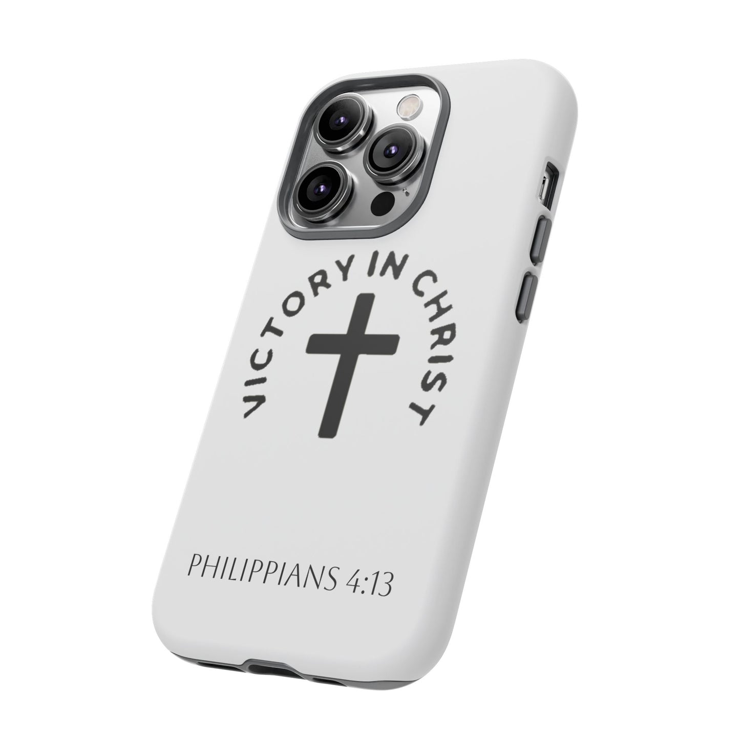 Inspirational Phone Case - Philippians 4:13 Cross Design