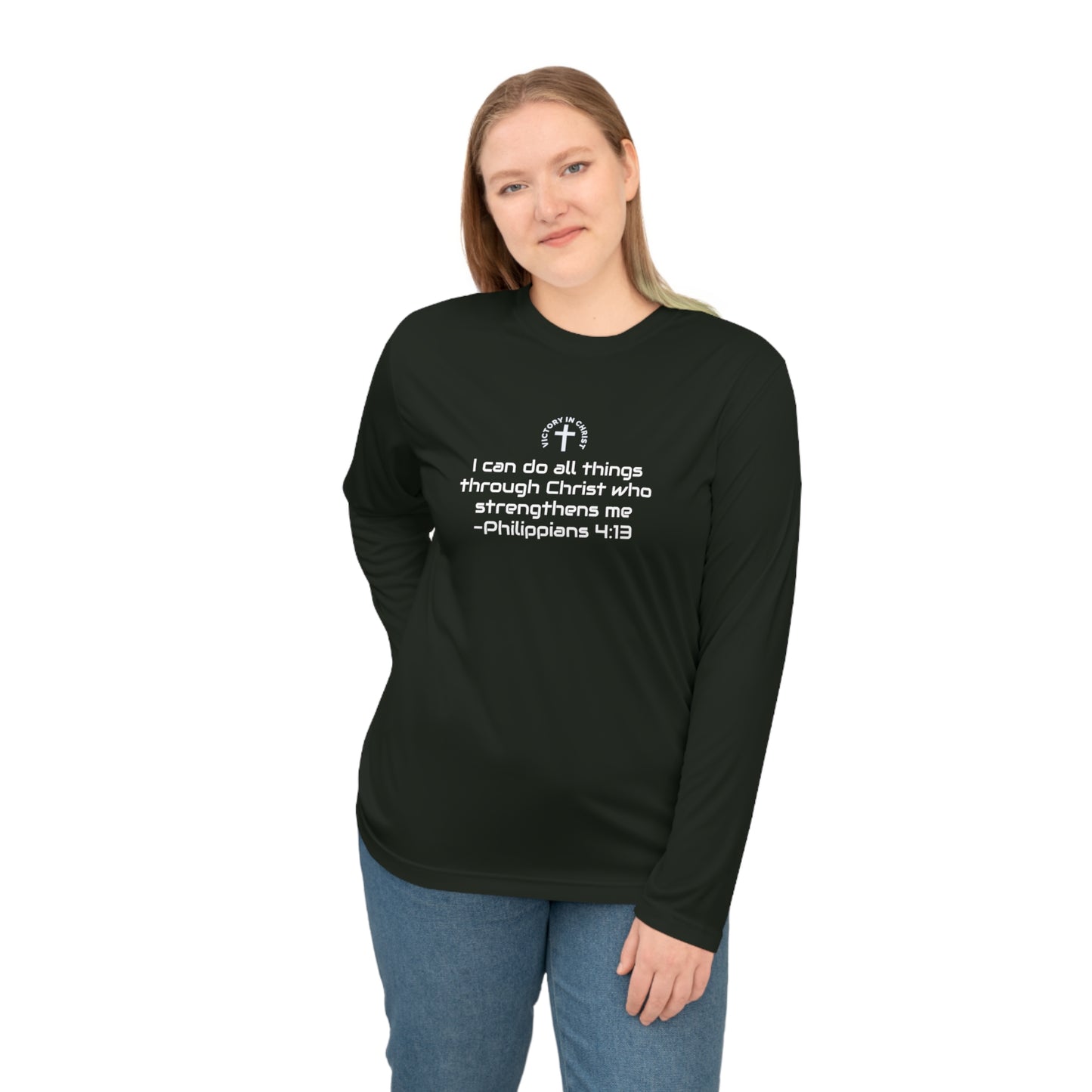 Philippians 4:13 Performance Long Sleeve Shirt