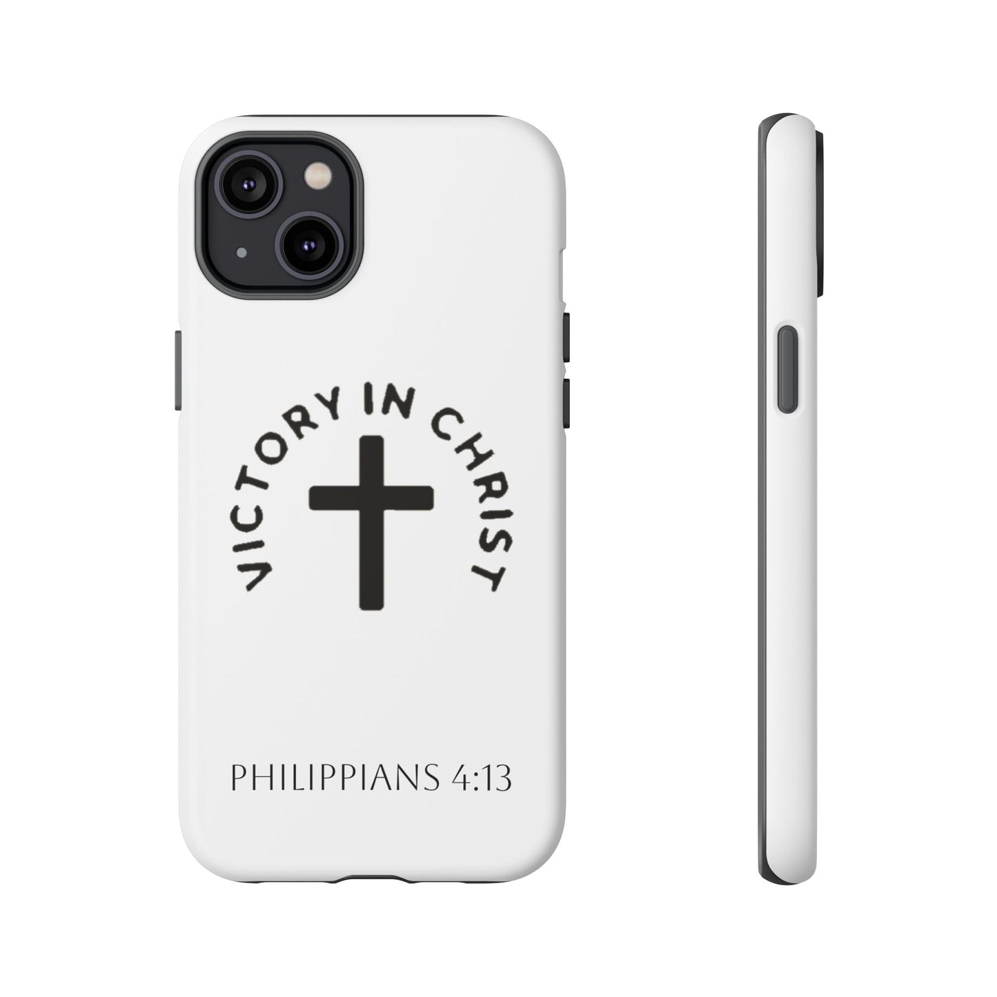 Inspirational Phone Case - Philippians 4:13 Cross Design