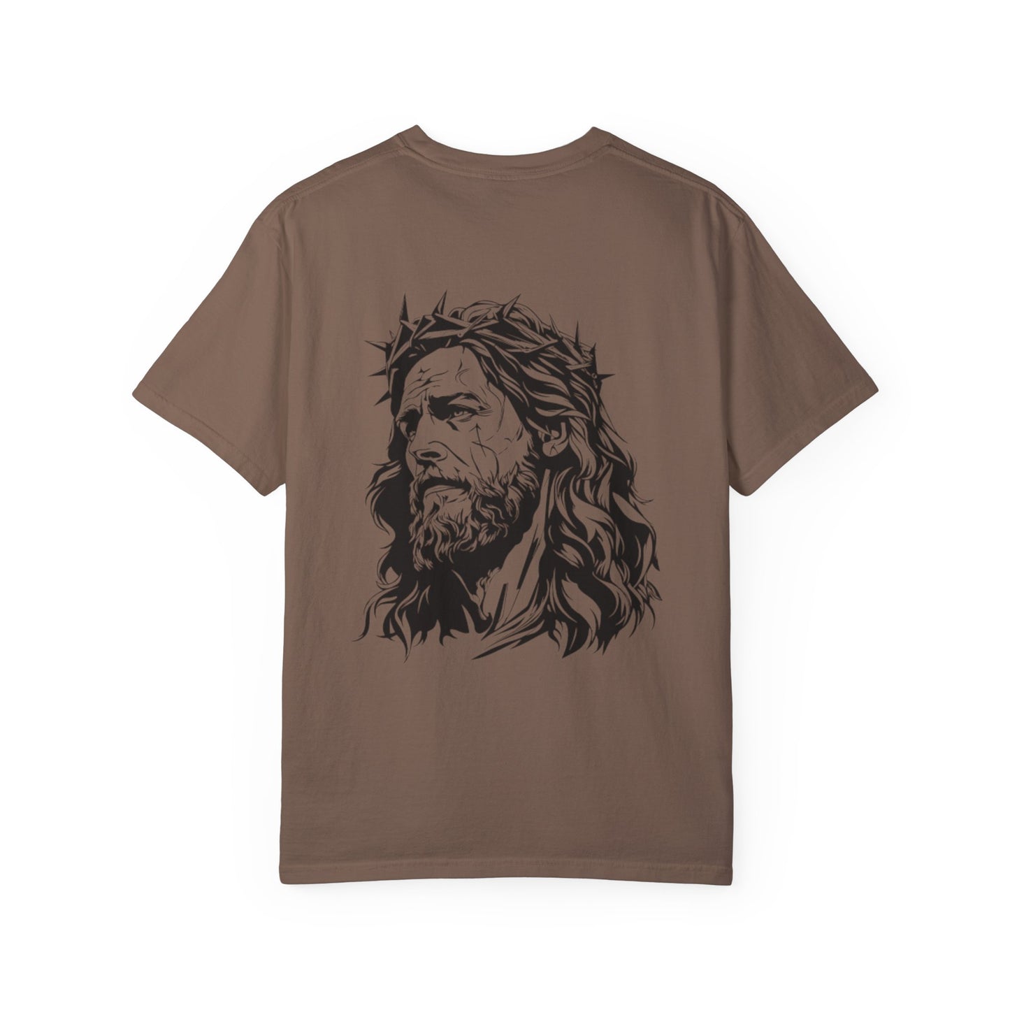 Unisex Garment-Dyed T-Shirt with Christ Illustration