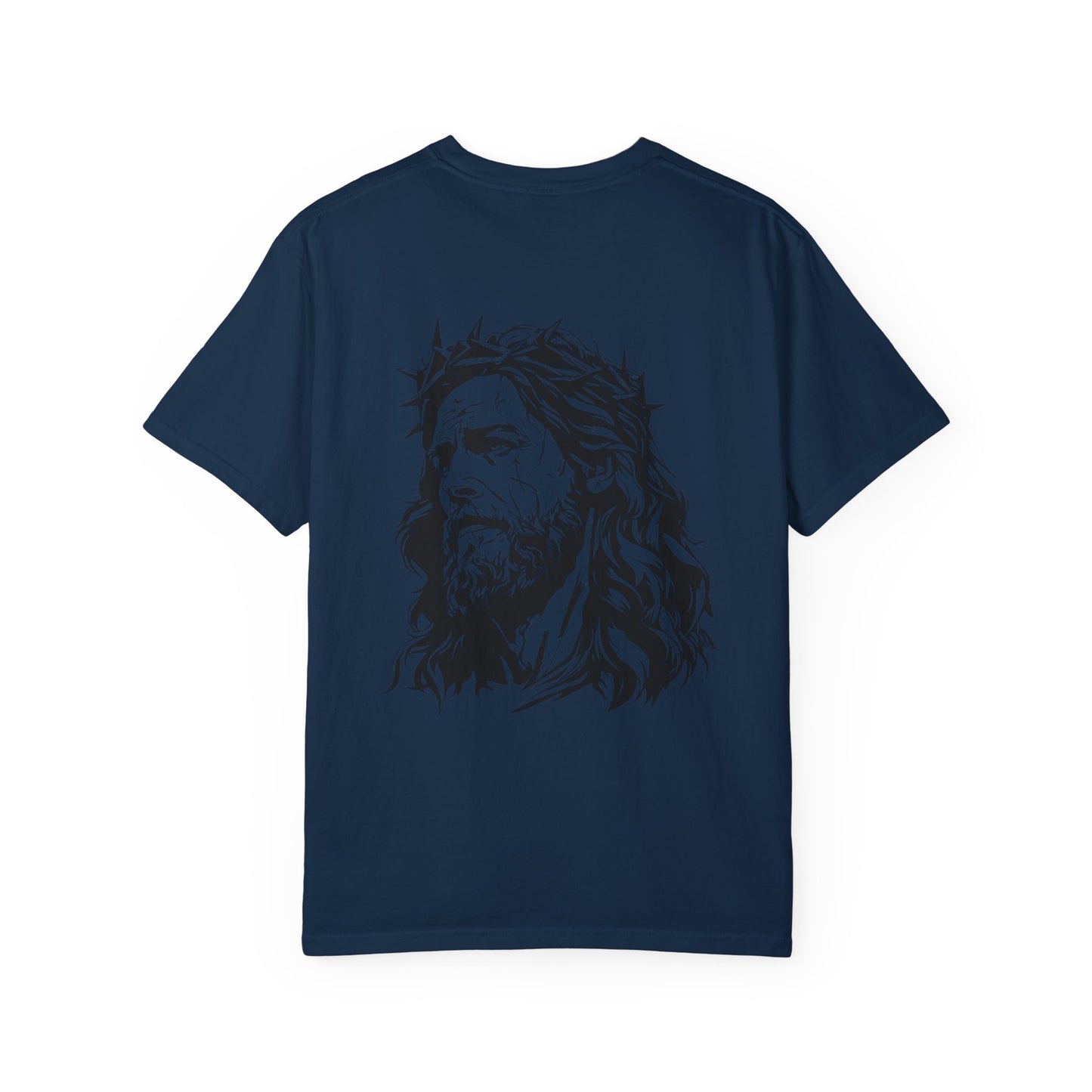 Unisex Garment-Dyed T-Shirt with Christ Illustration