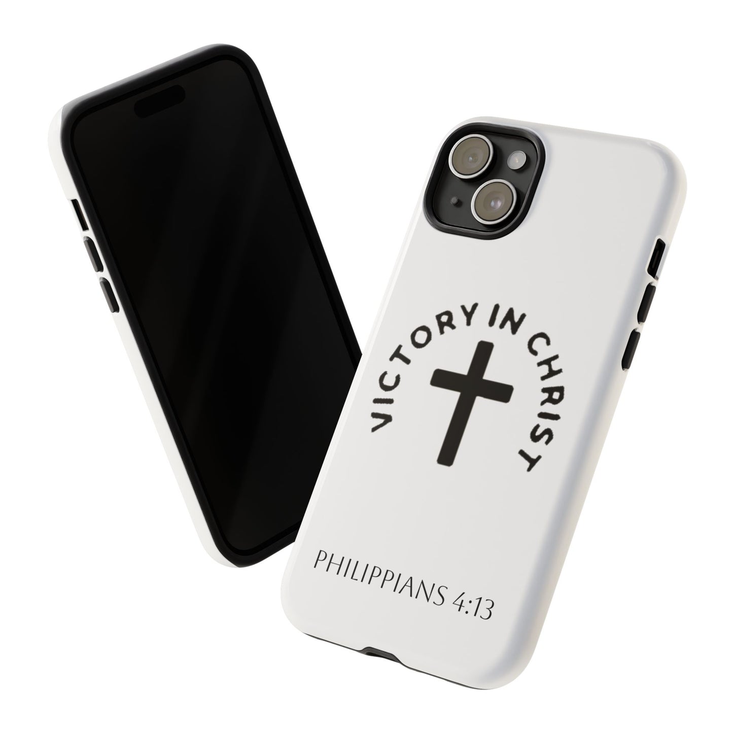 Inspirational Phone Case - Philippians 4:13 Cross Design