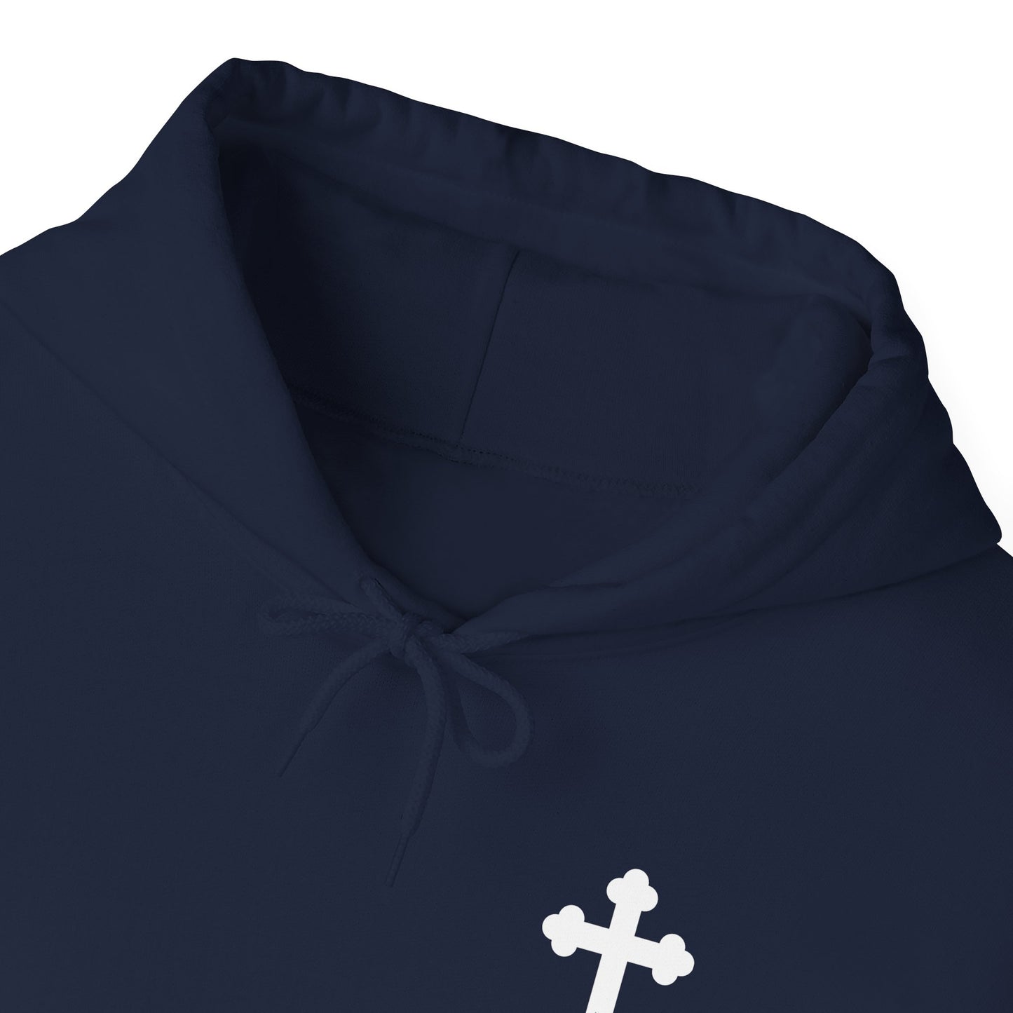 Philippians 4:13 Unisex Heavy Blend™ Hooded Sweatshirt with Cross Design - Cozy Streetwear for Any Occasion