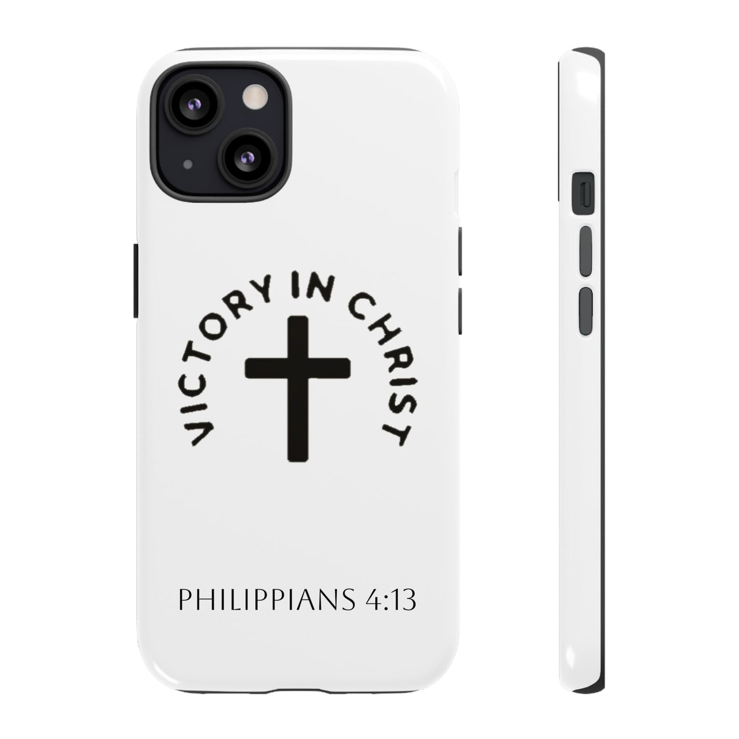 Inspirational Phone Case - Philippians 4:13 Cross Design