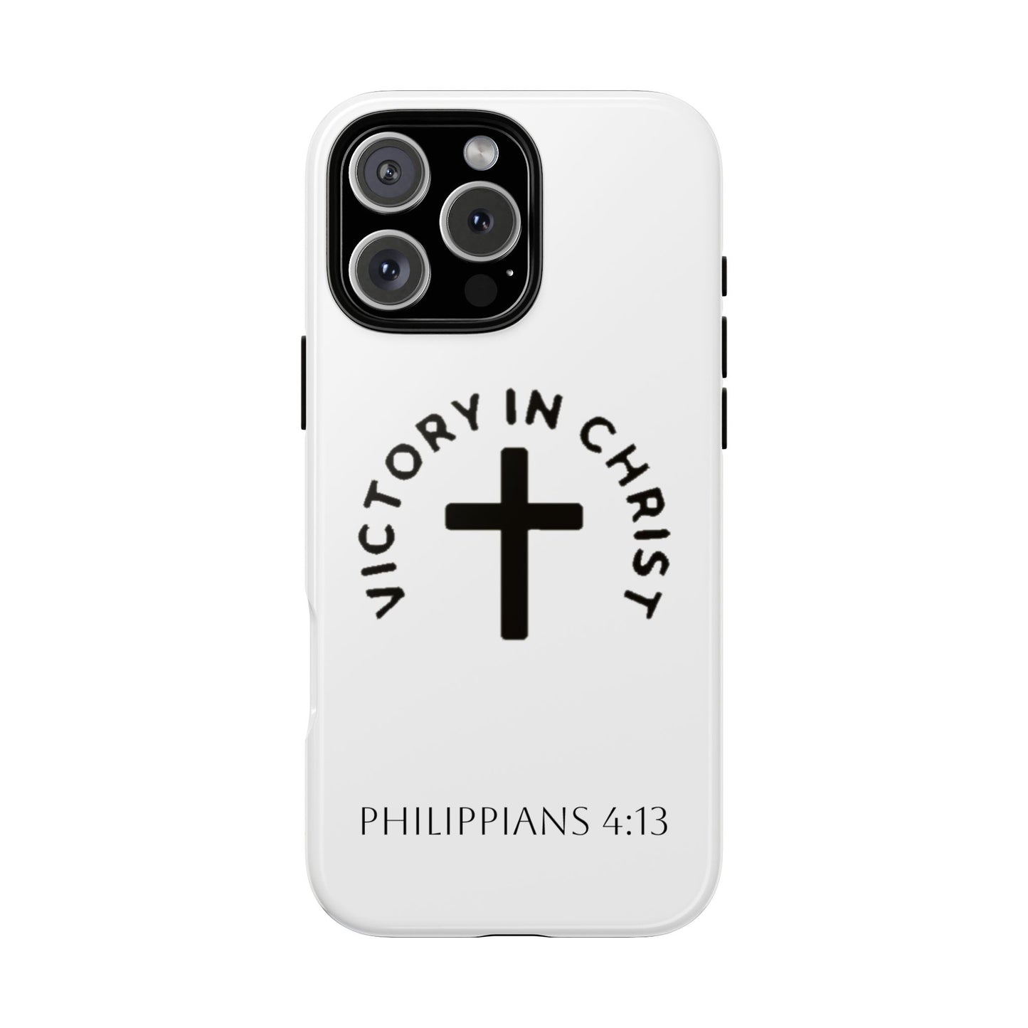 Inspirational Phone Case - Philippians 4:13 Cross Design