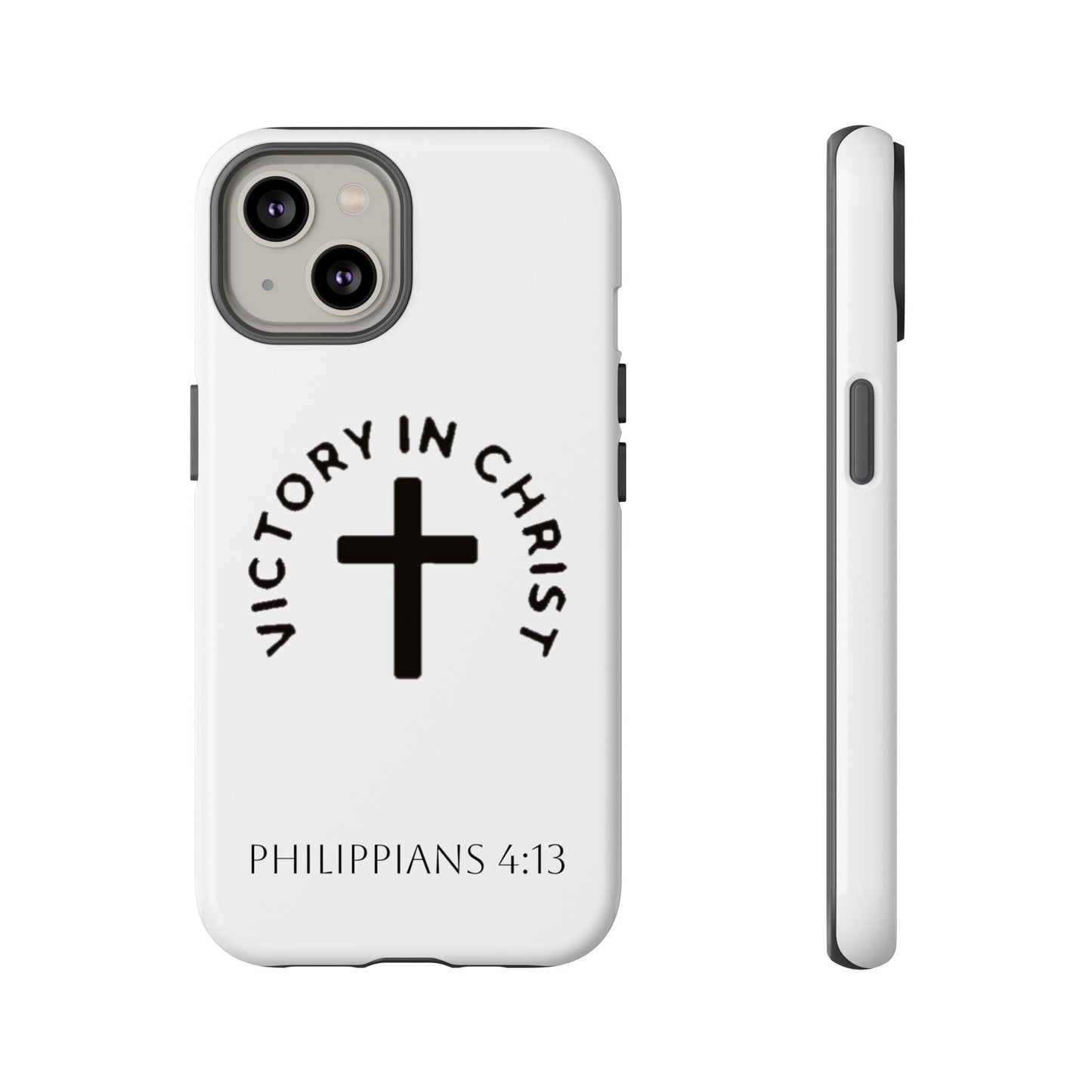 Inspirational Phone Case - Philippians 4:13 Cross Design