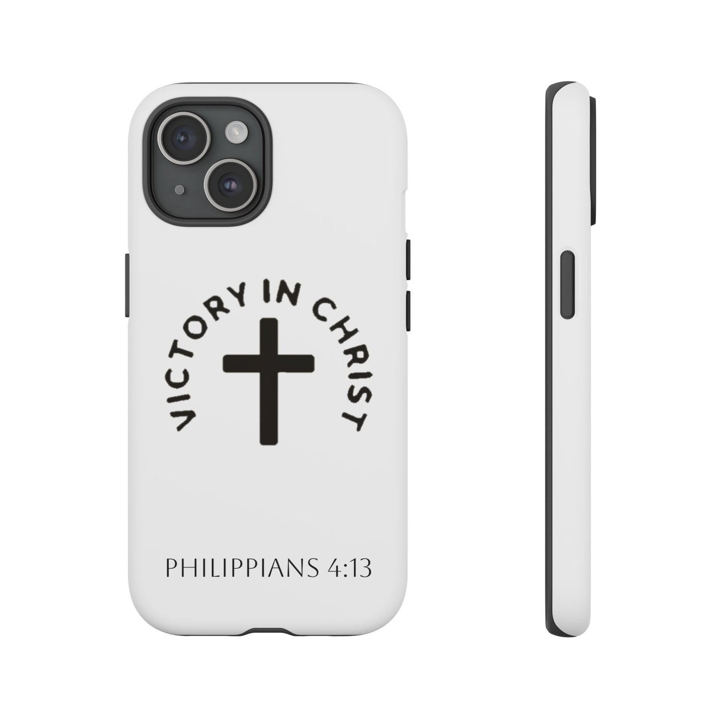 Inspirational Phone Case - Philippians 4:13 Cross Design