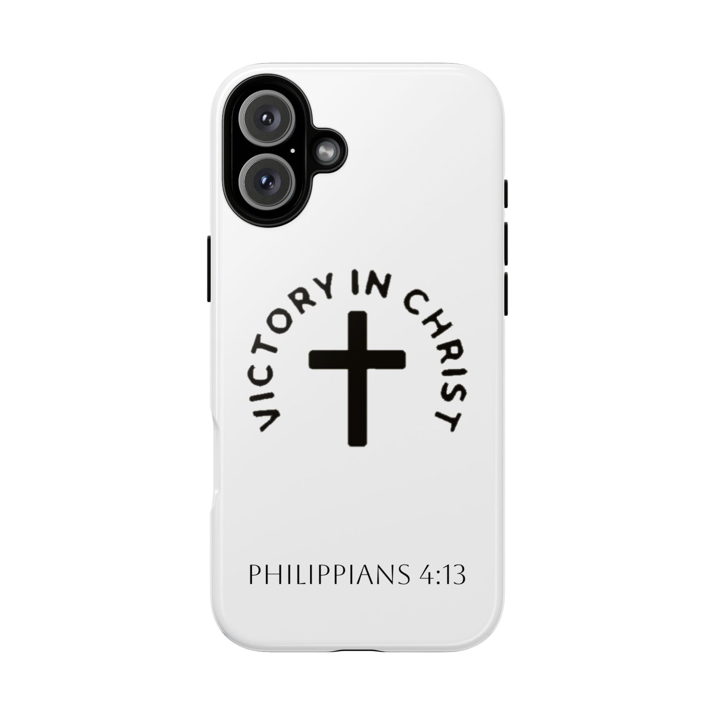 Inspirational Phone Case - Philippians 4:13 Cross Design