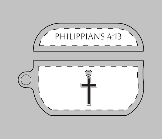 Inspirational AirPod Case - Philippians 4:13 Design