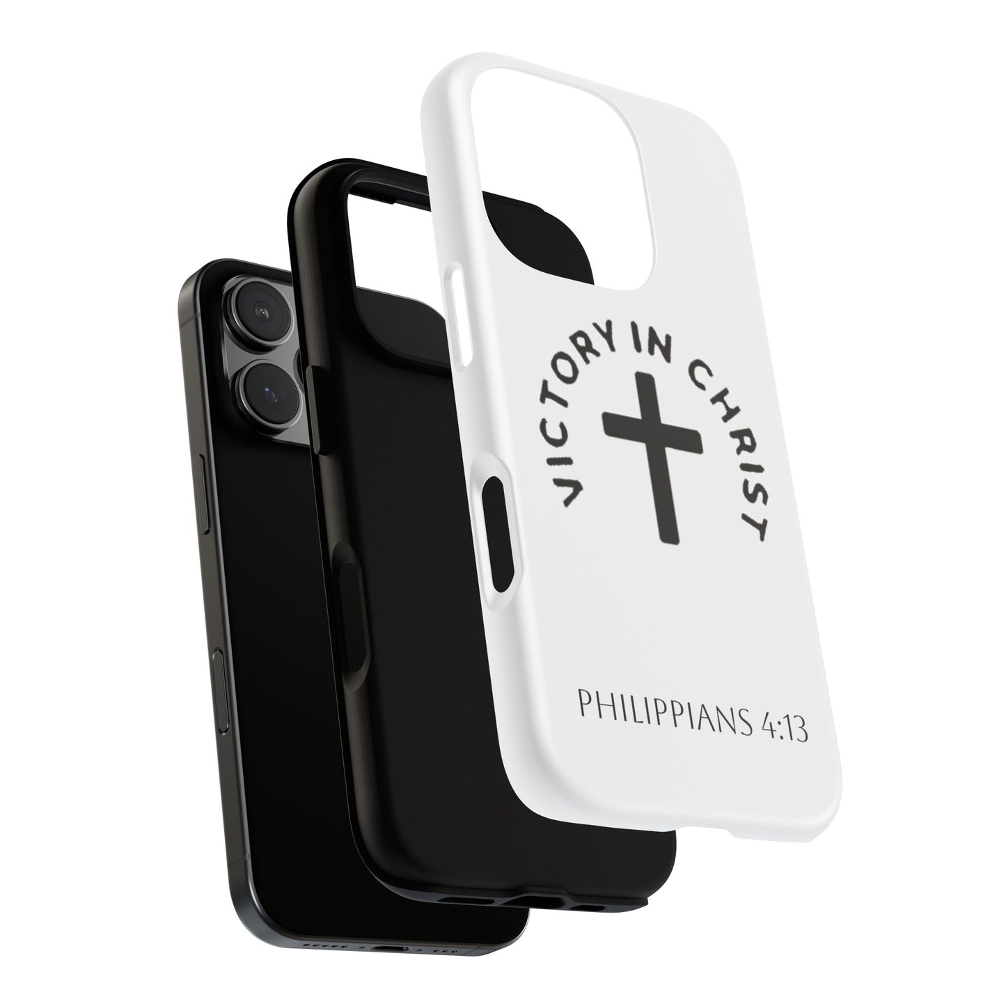 Inspirational Phone Case - Philippians 4:13 Cross Design