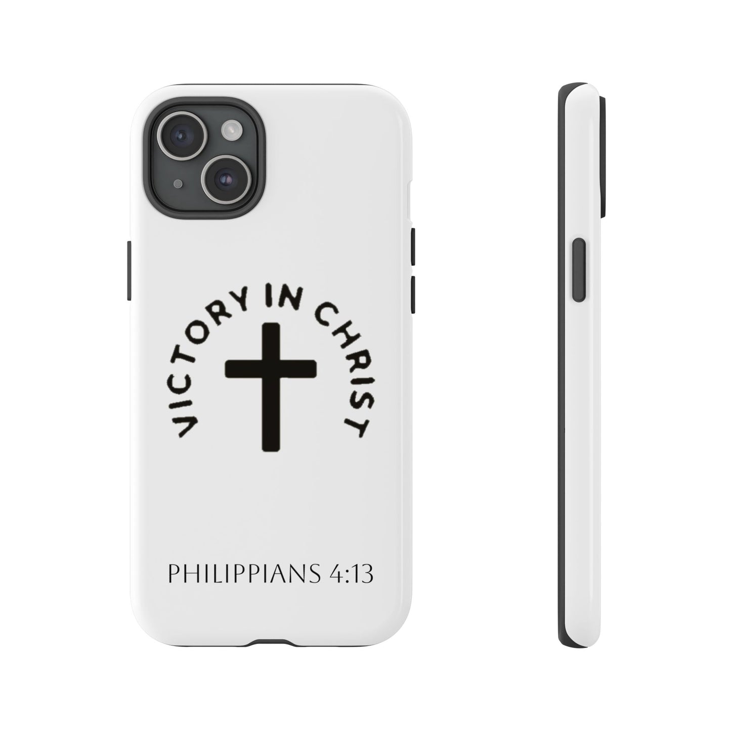 Inspirational Phone Case - Philippians 4:13 Cross Design