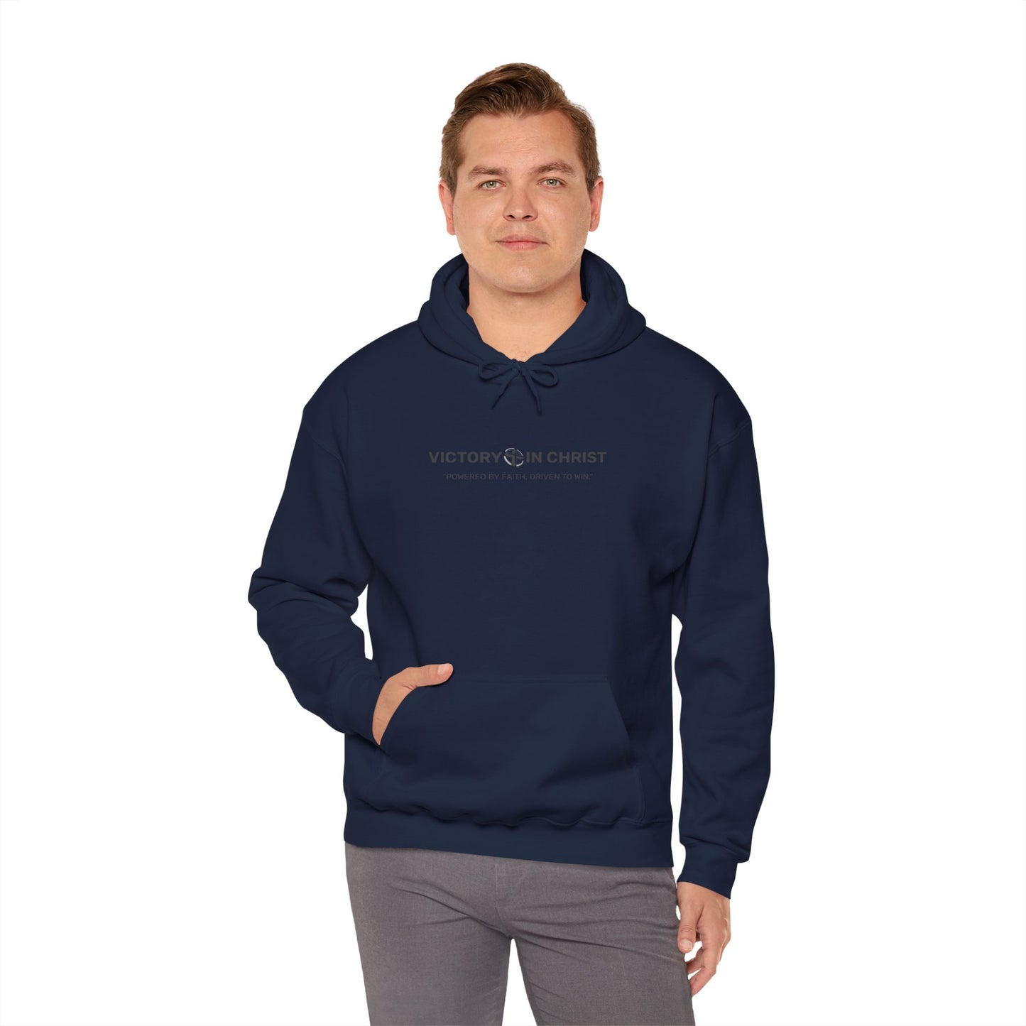 Victory in Christ Unisex Heavy Blend Hooded Sweatshirt - Faith Inspired Apparel