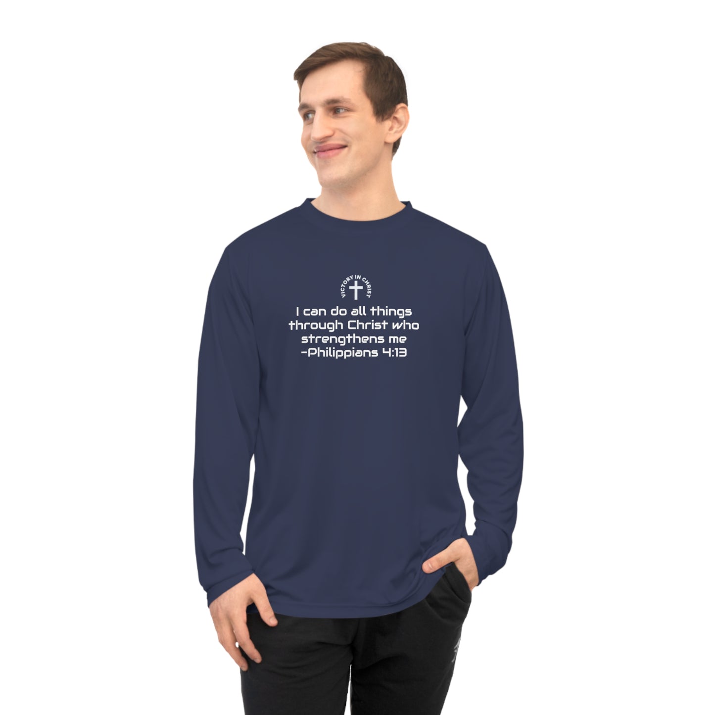 Philippians 4:13 Performance Long Sleeve Shirt