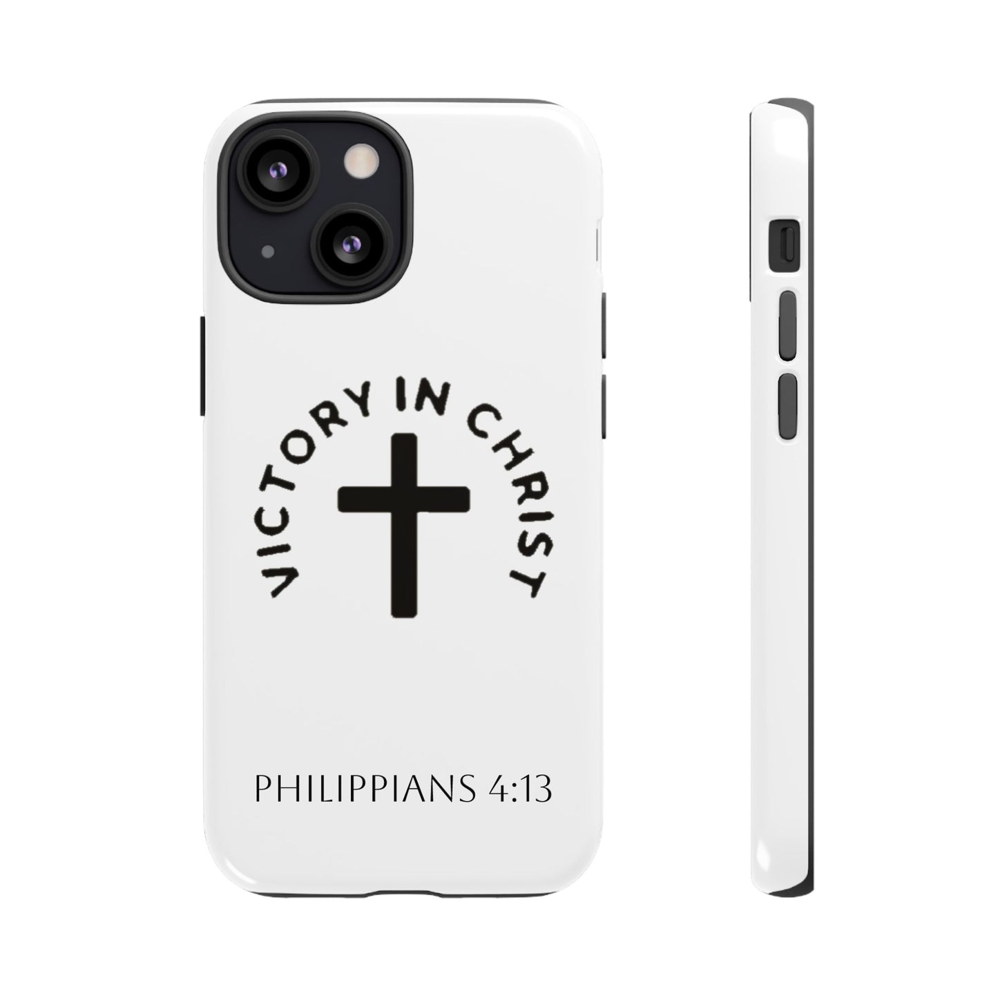 Inspirational Phone Case - Philippians 4:13 Cross Design