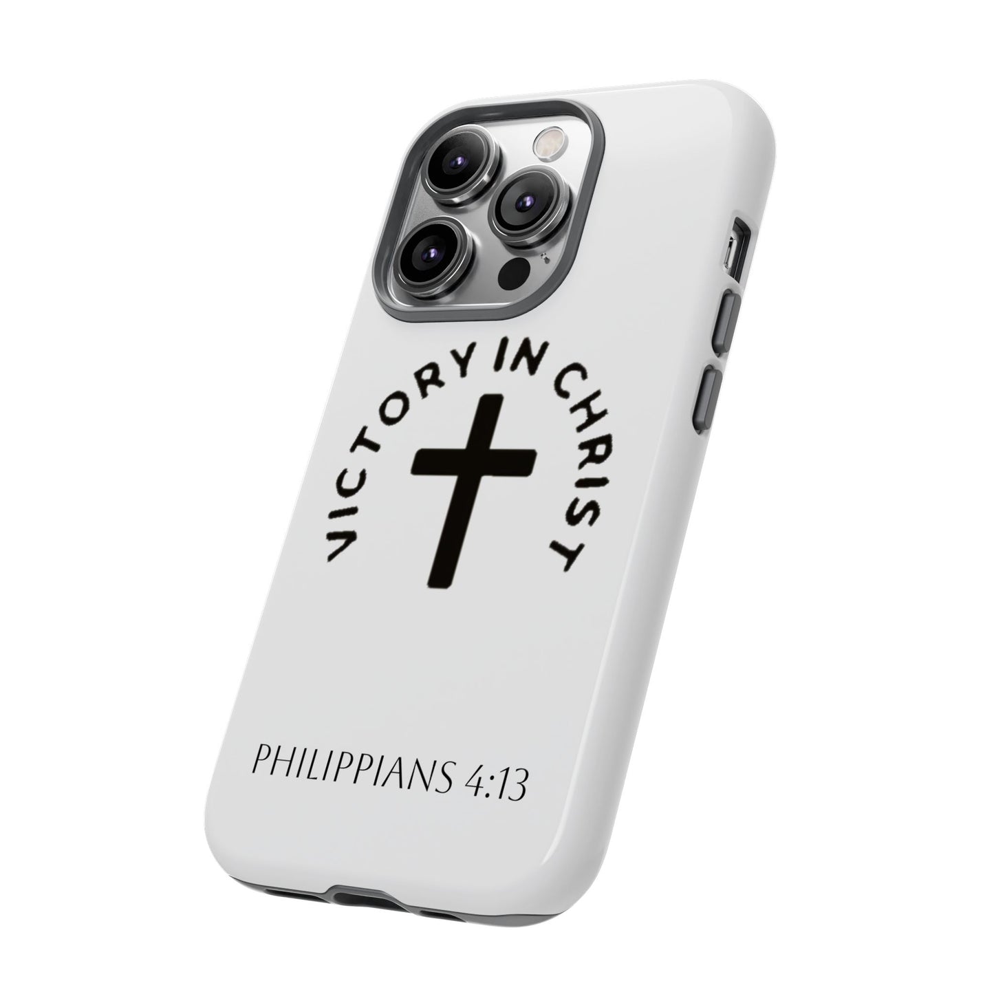 Inspirational Phone Case - Philippians 4:13 Cross Design