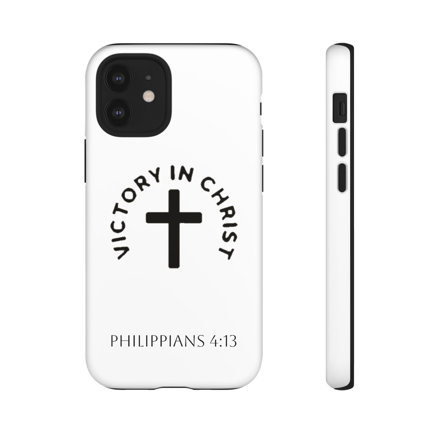 Inspirational Phone Case - Philippians 4:13 Cross Design