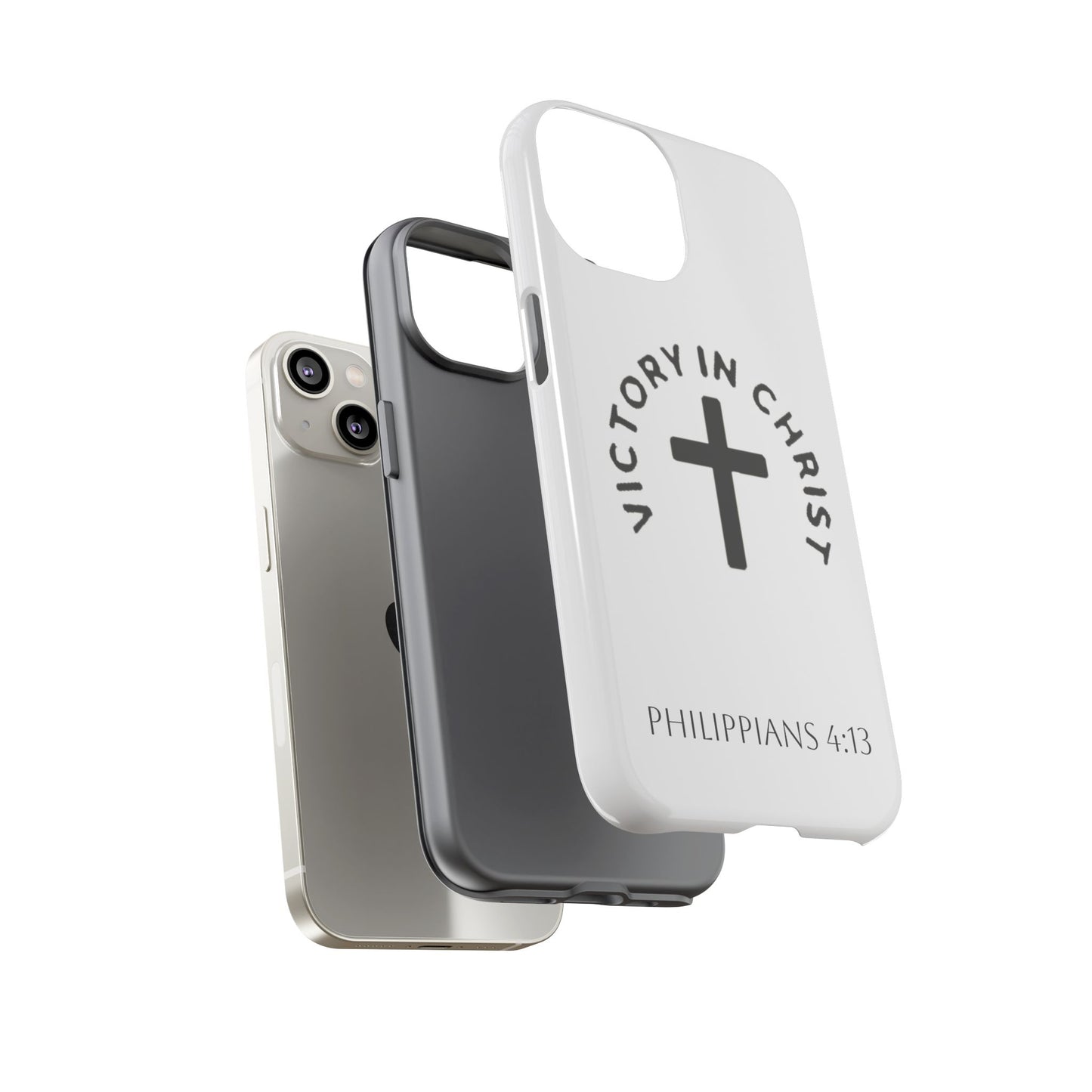 Inspirational Phone Case - Philippians 4:13 Cross Design